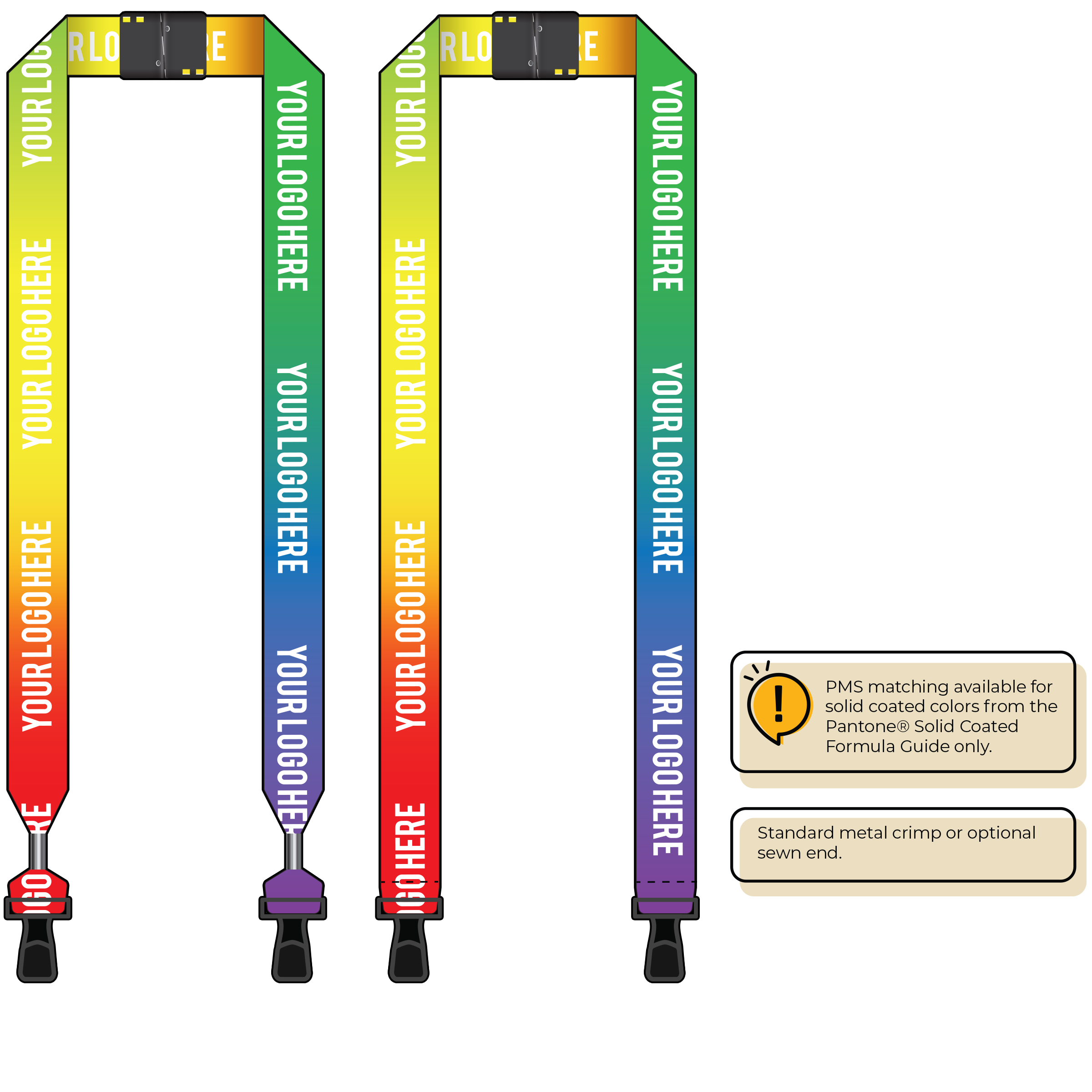 BH0004 | 1" Imported Dye Sublimation Lanyards