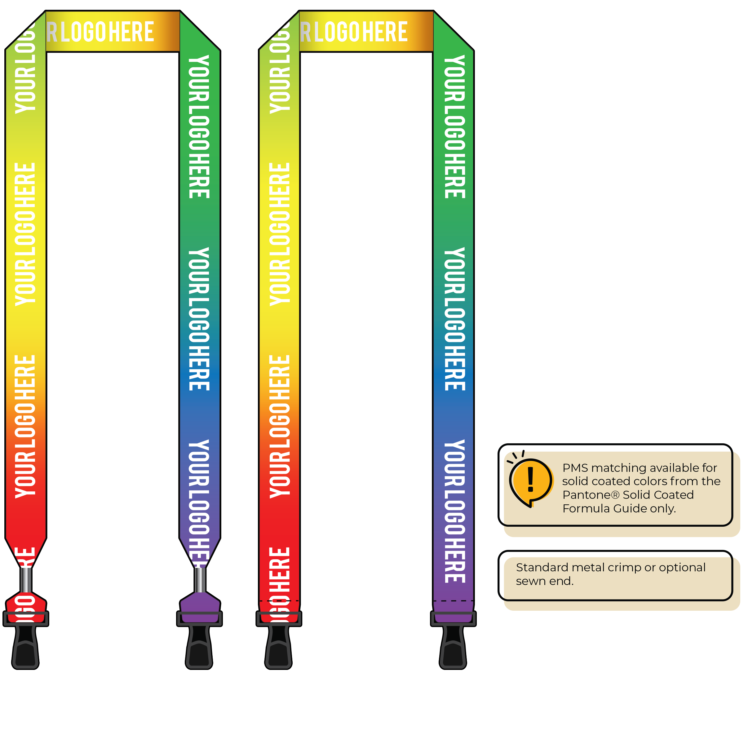 BH0004 | 1" Imported Dye Sublimation Lanyards