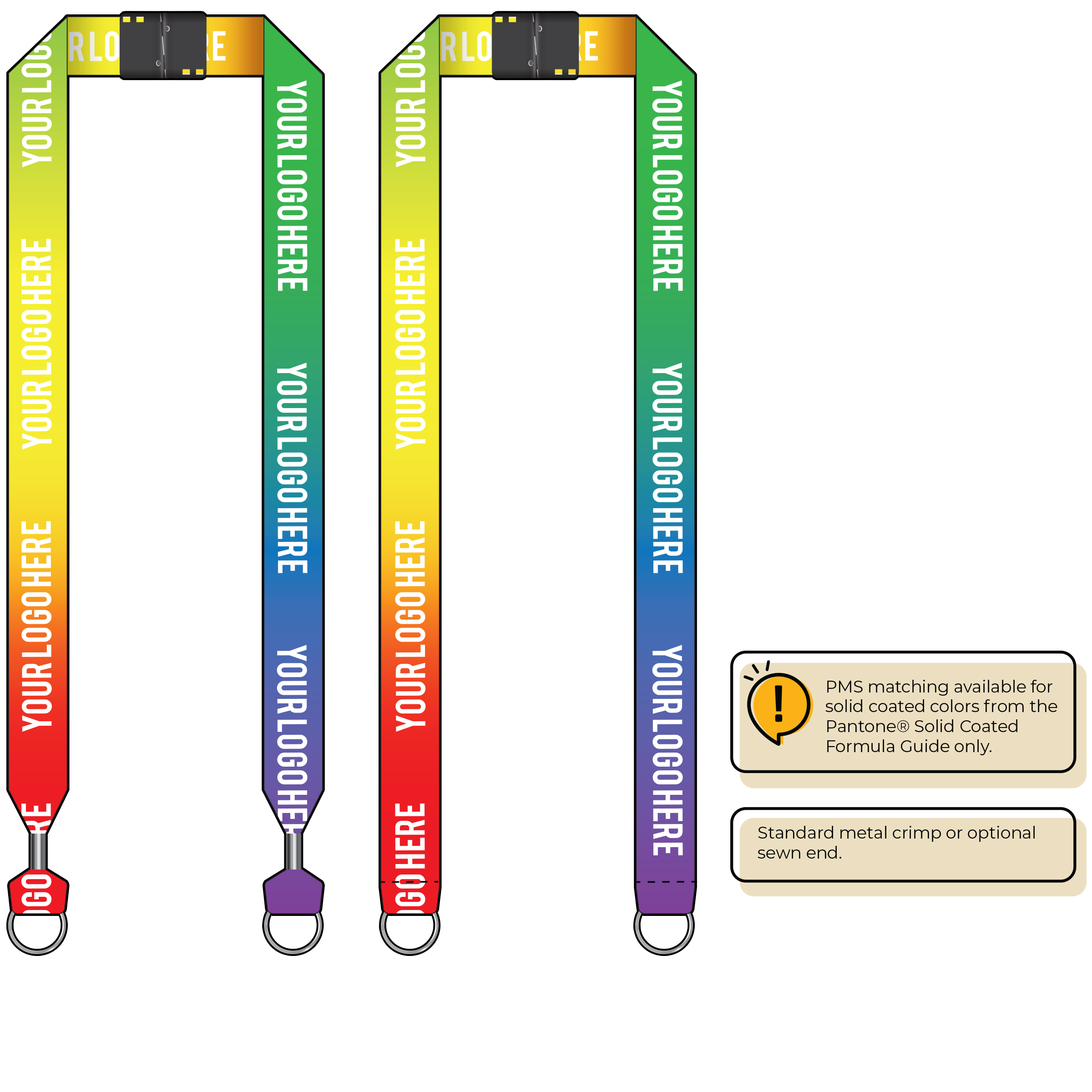 BH0004 | 1" Imported Dye Sublimation Lanyards