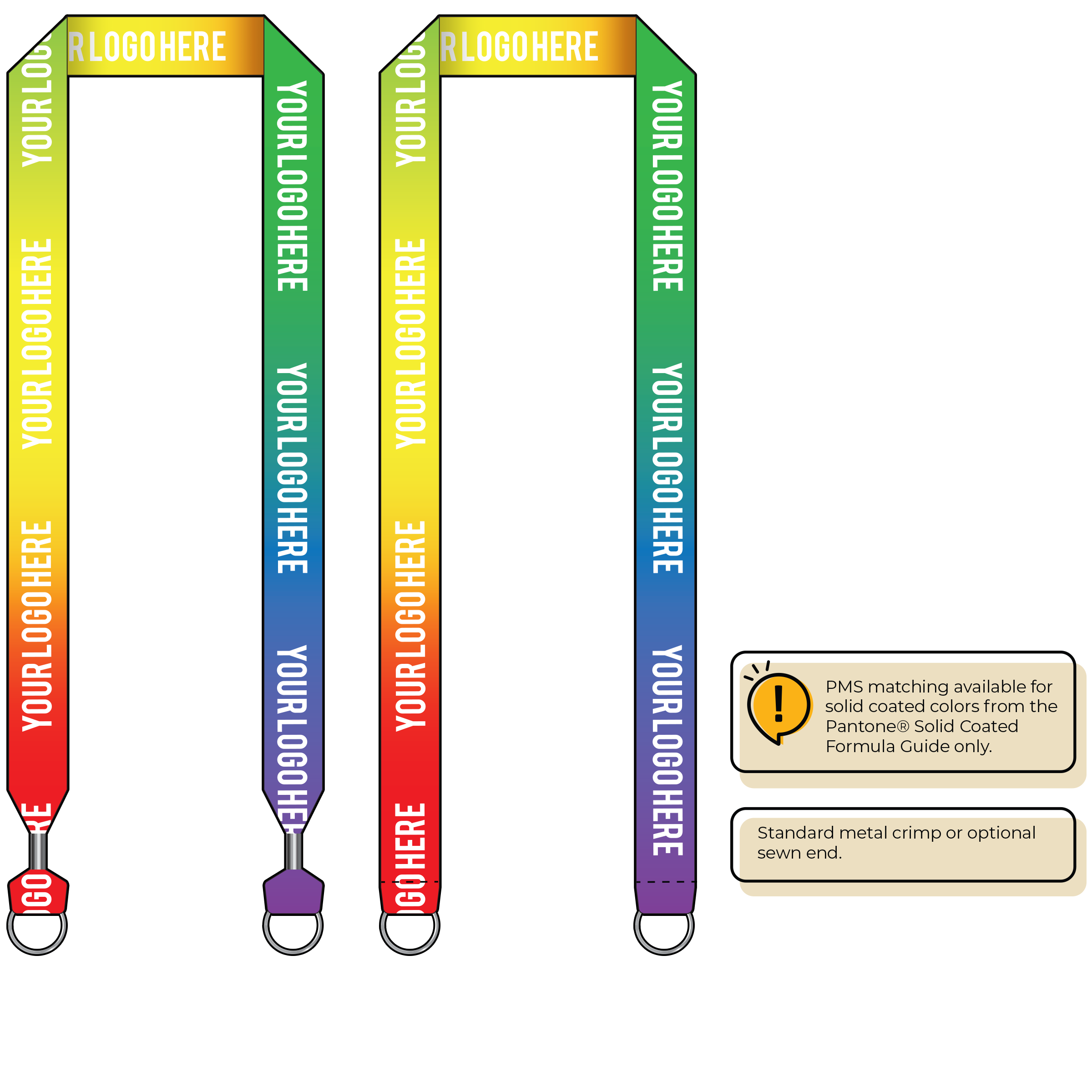 BH0004 | 1" Imported Dye Sublimation Lanyards
