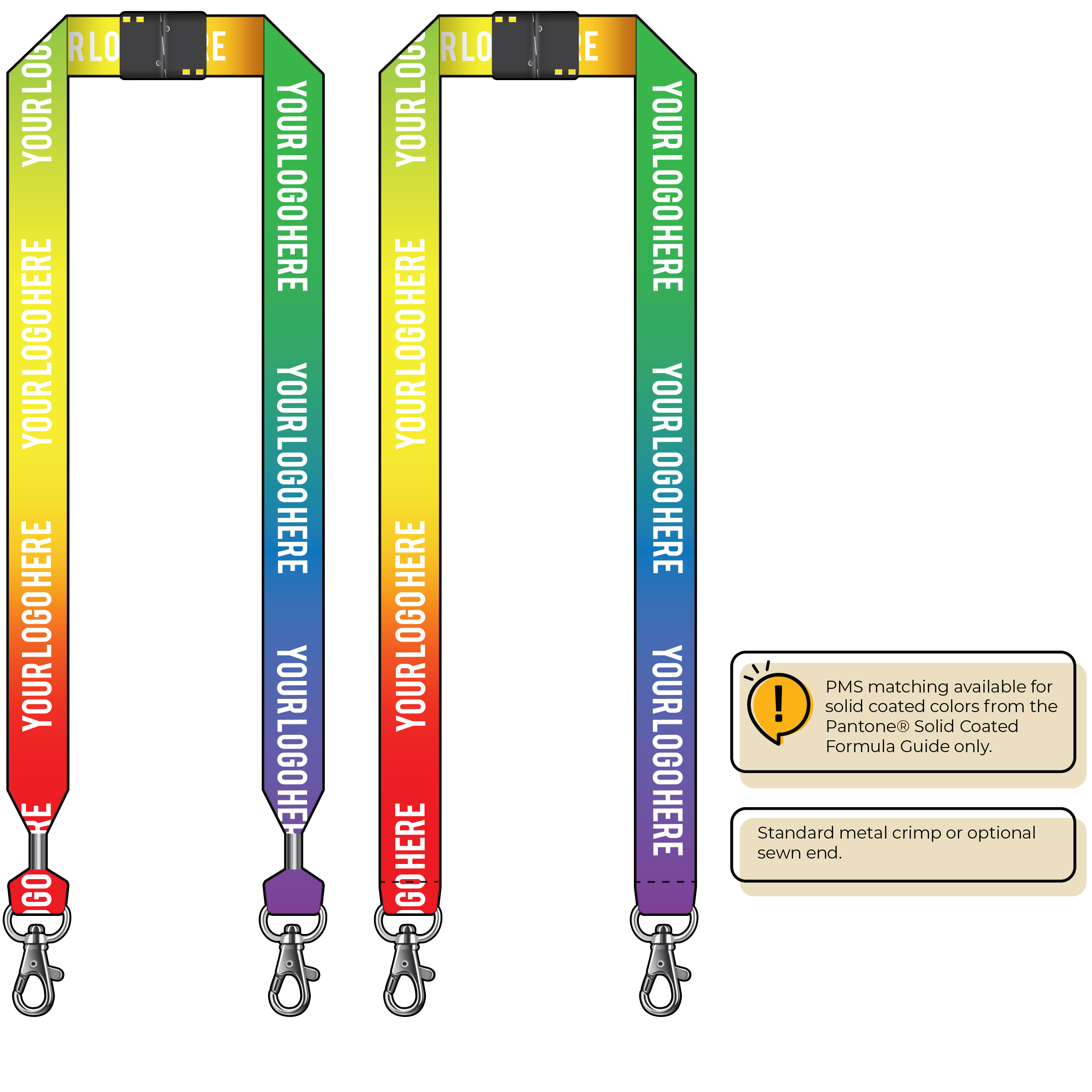 BH0004 | 1" Imported Dye Sublimation Lanyards