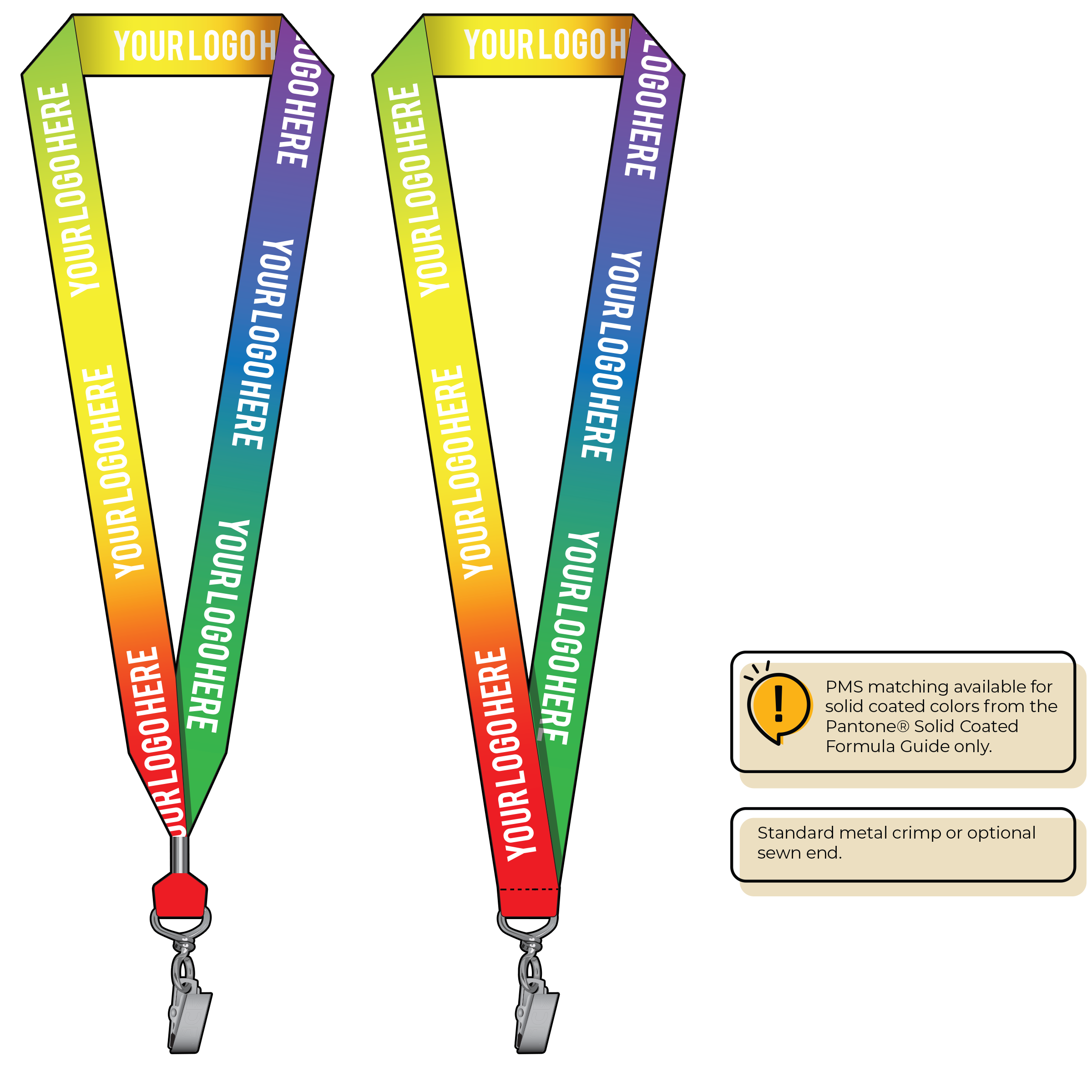 BH0004 | 1" Imported Dye Sublimation Lanyards