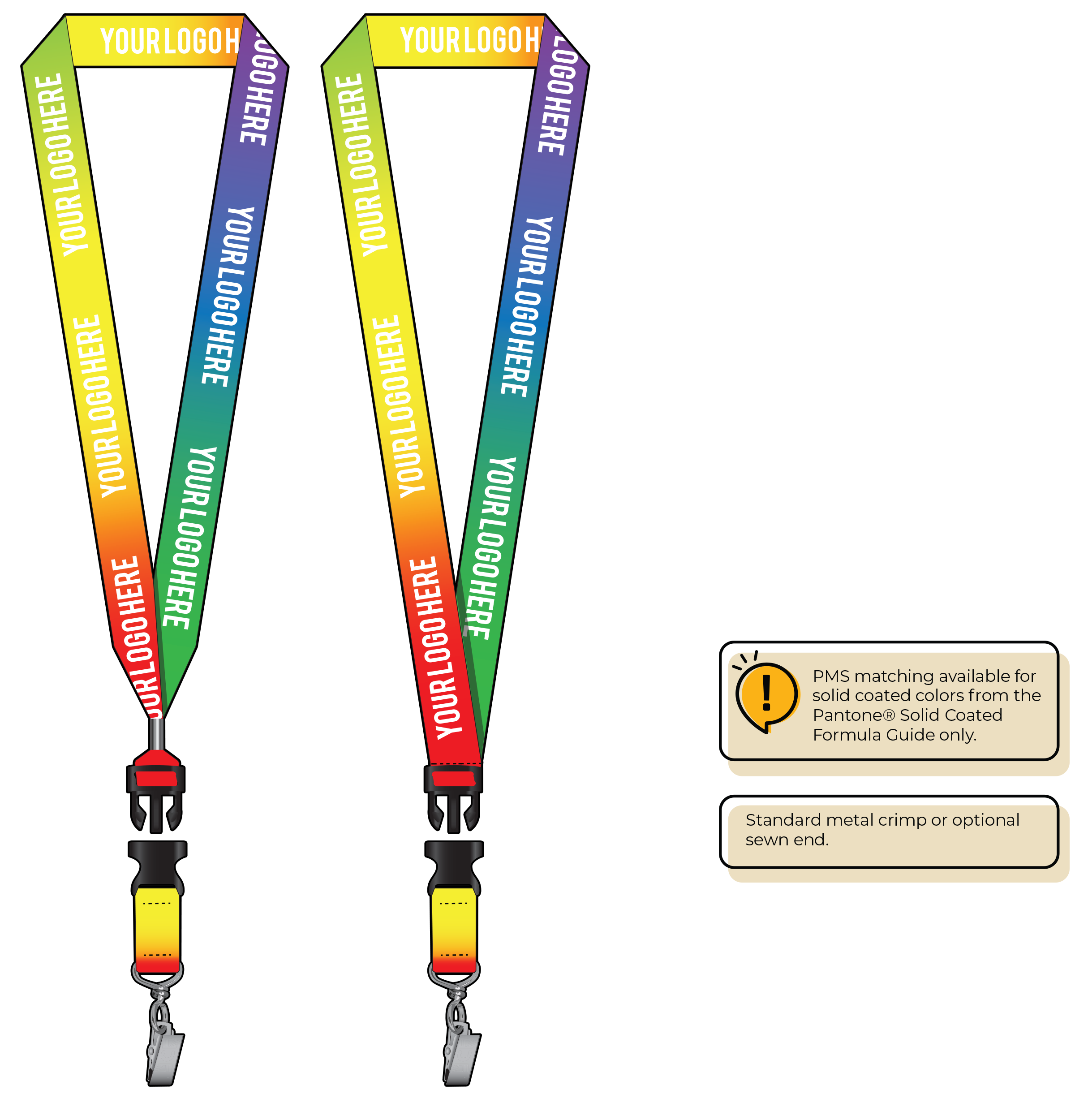 BH0004 | 1" Imported Dye Sublimation Lanyards