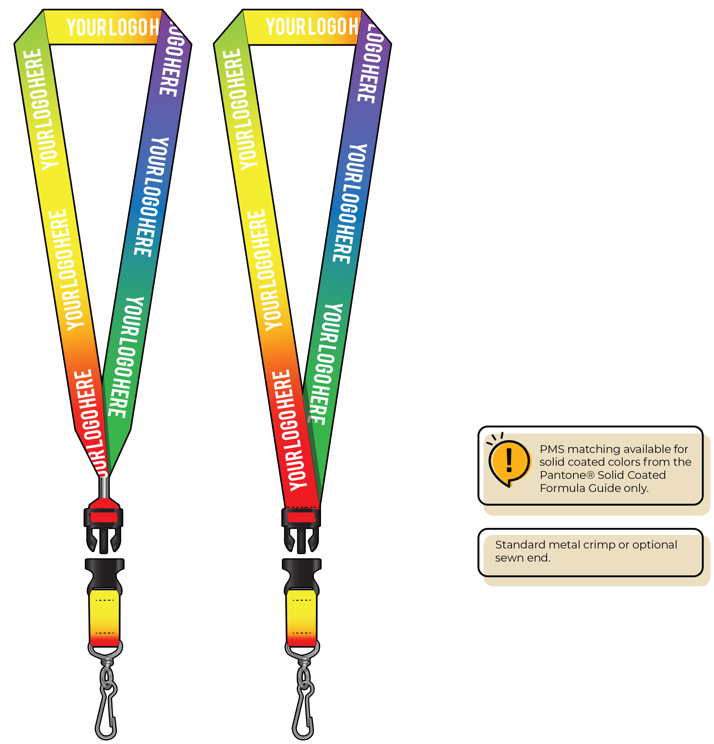 BH0004 | 1" Imported Dye Sublimation Lanyards