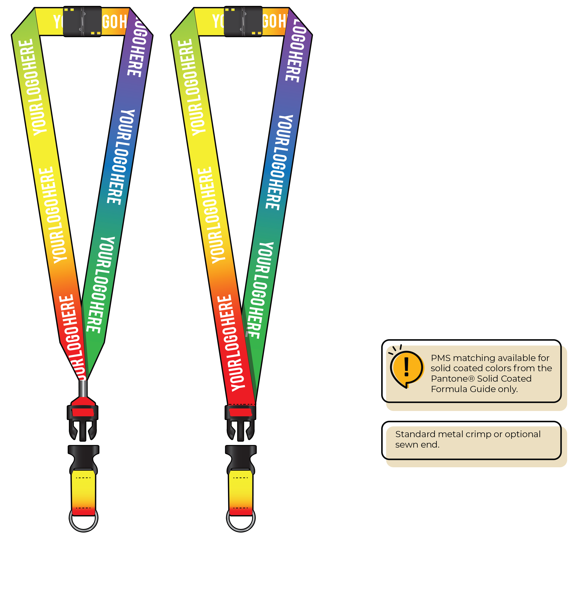 BH0004 | 1" Imported Dye Sublimation Lanyards