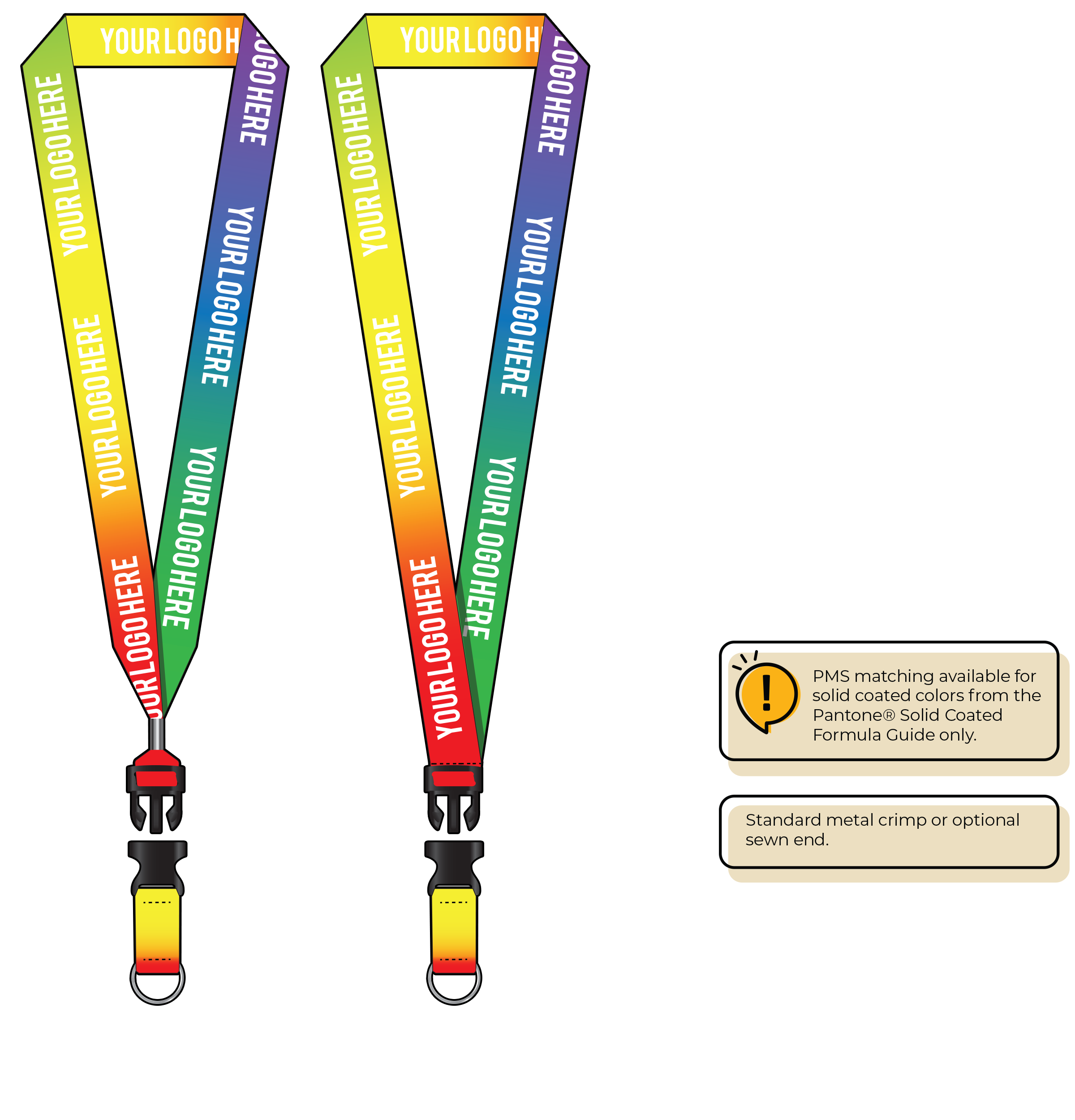 BH0004 | 1" Imported Dye Sublimation Lanyards
