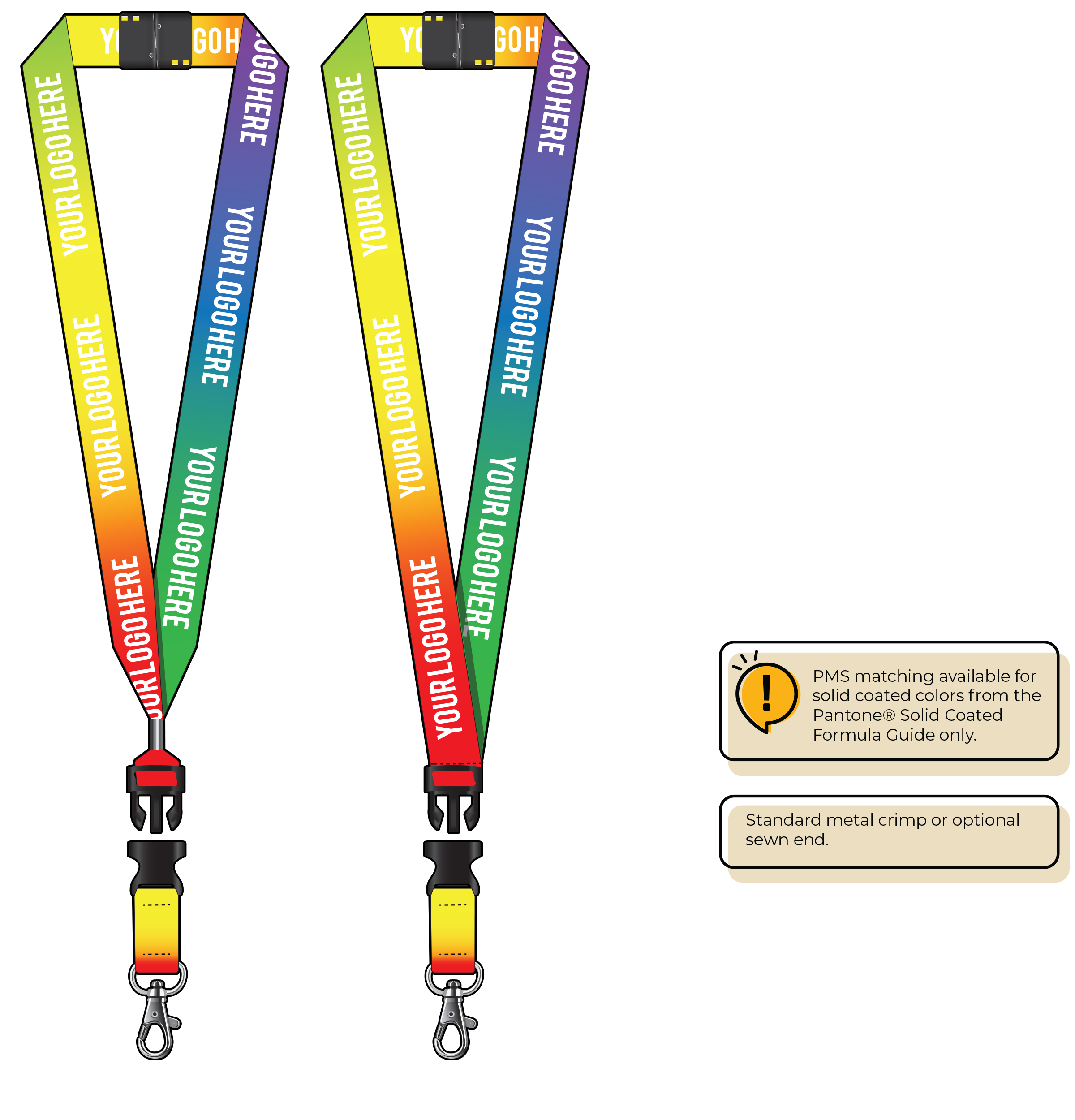 BH0004 | 1" Imported Dye Sublimation Lanyards