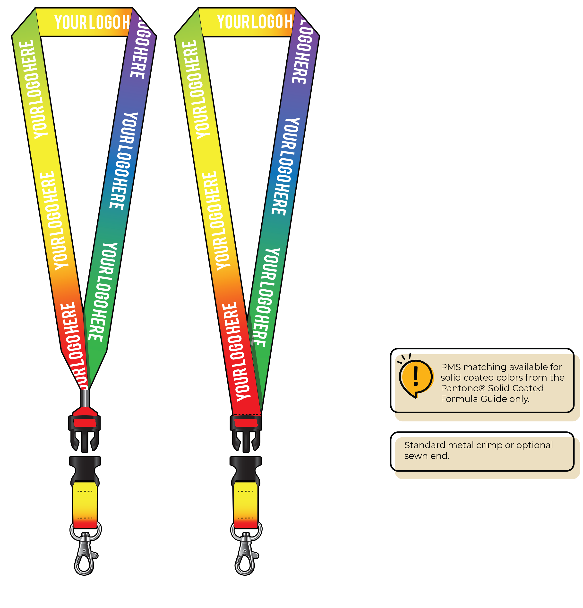 BH0004 | 1" Imported Dye Sublimation Lanyards