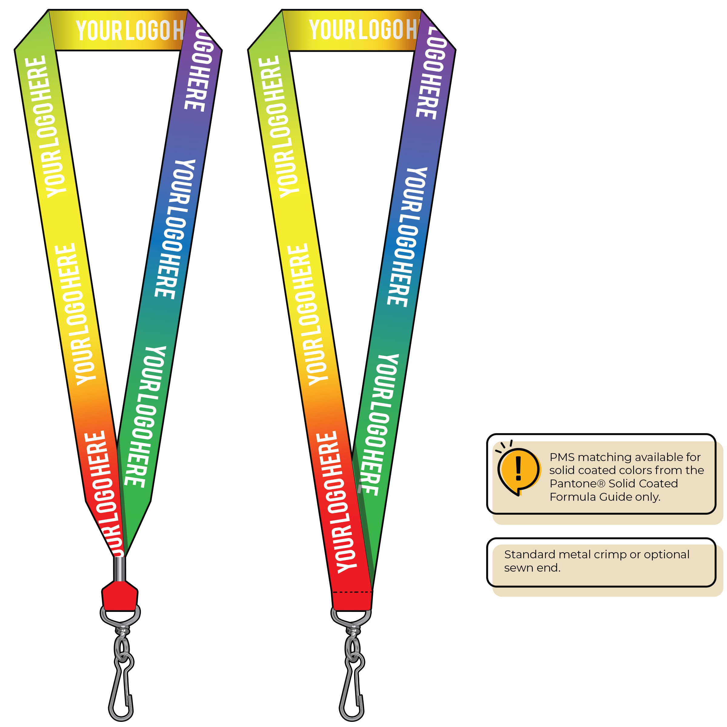 BH0004 | 1" Imported Dye Sublimation Lanyards