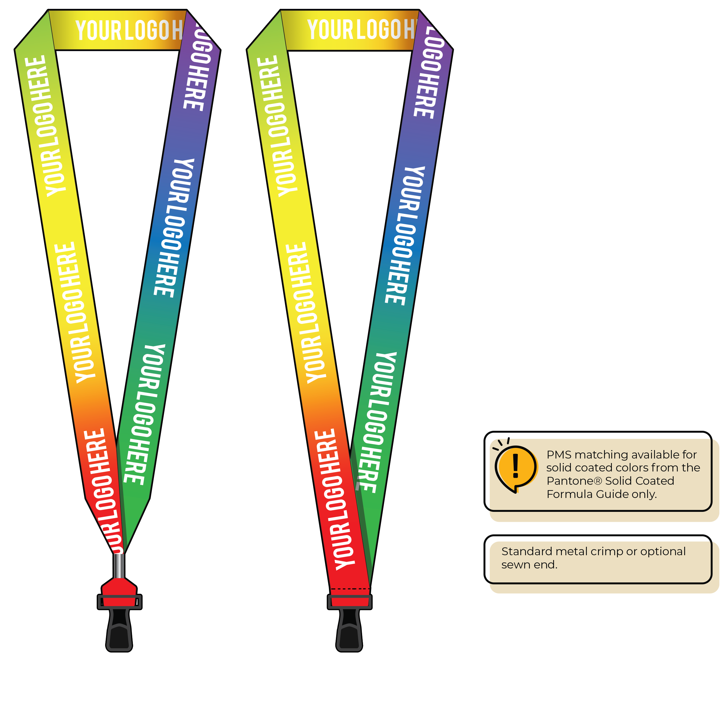 BH0004 | 1" Imported Dye Sublimation Lanyards