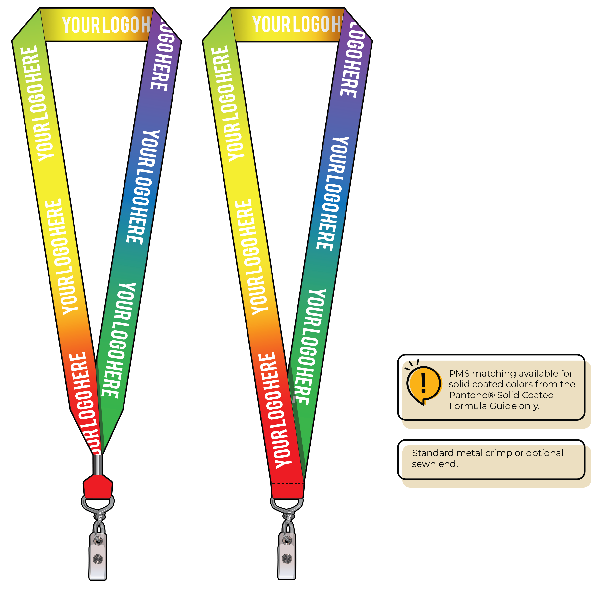 BH0004 | 1" Imported Dye Sublimation Lanyards