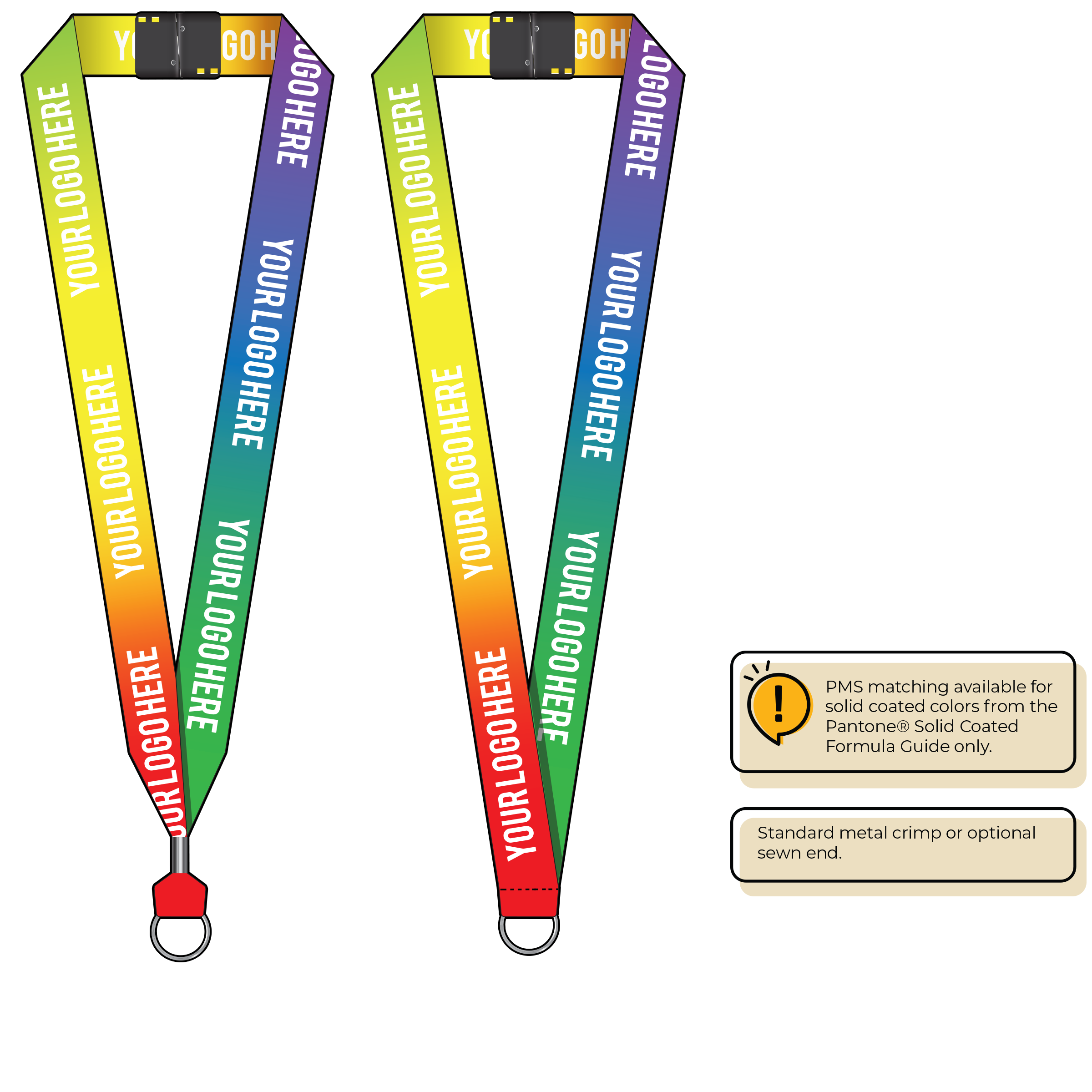 BH0004 | 1" Imported Dye Sublimation Lanyards