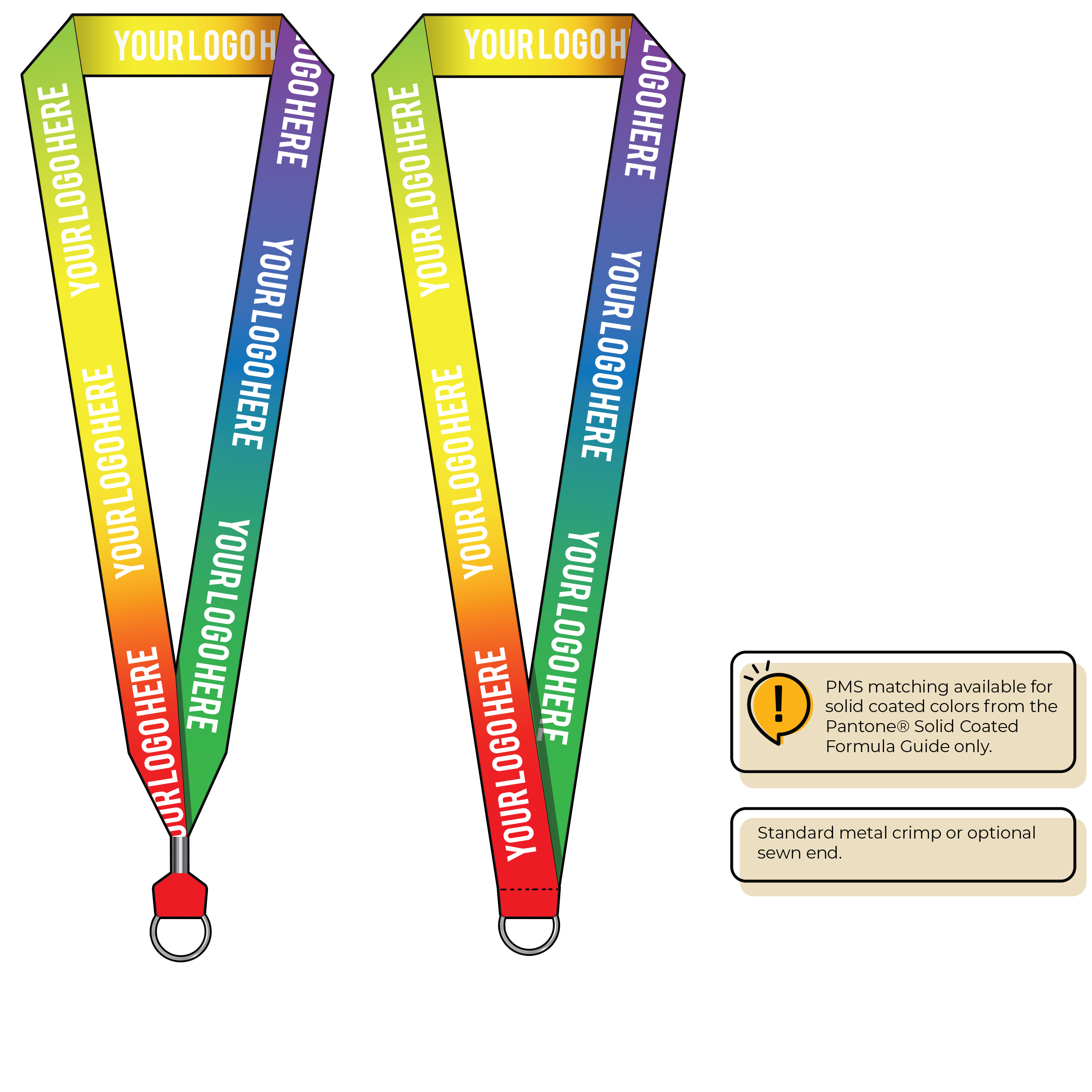 BH0004 | 1" Imported Dye Sublimation Lanyards