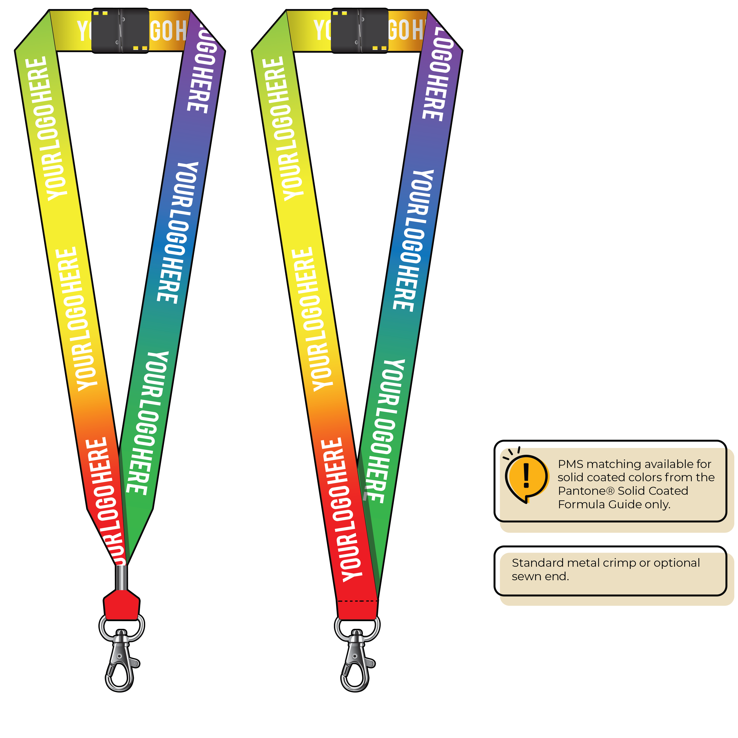 BH0004 | 1" Imported Dye Sublimation Lanyards