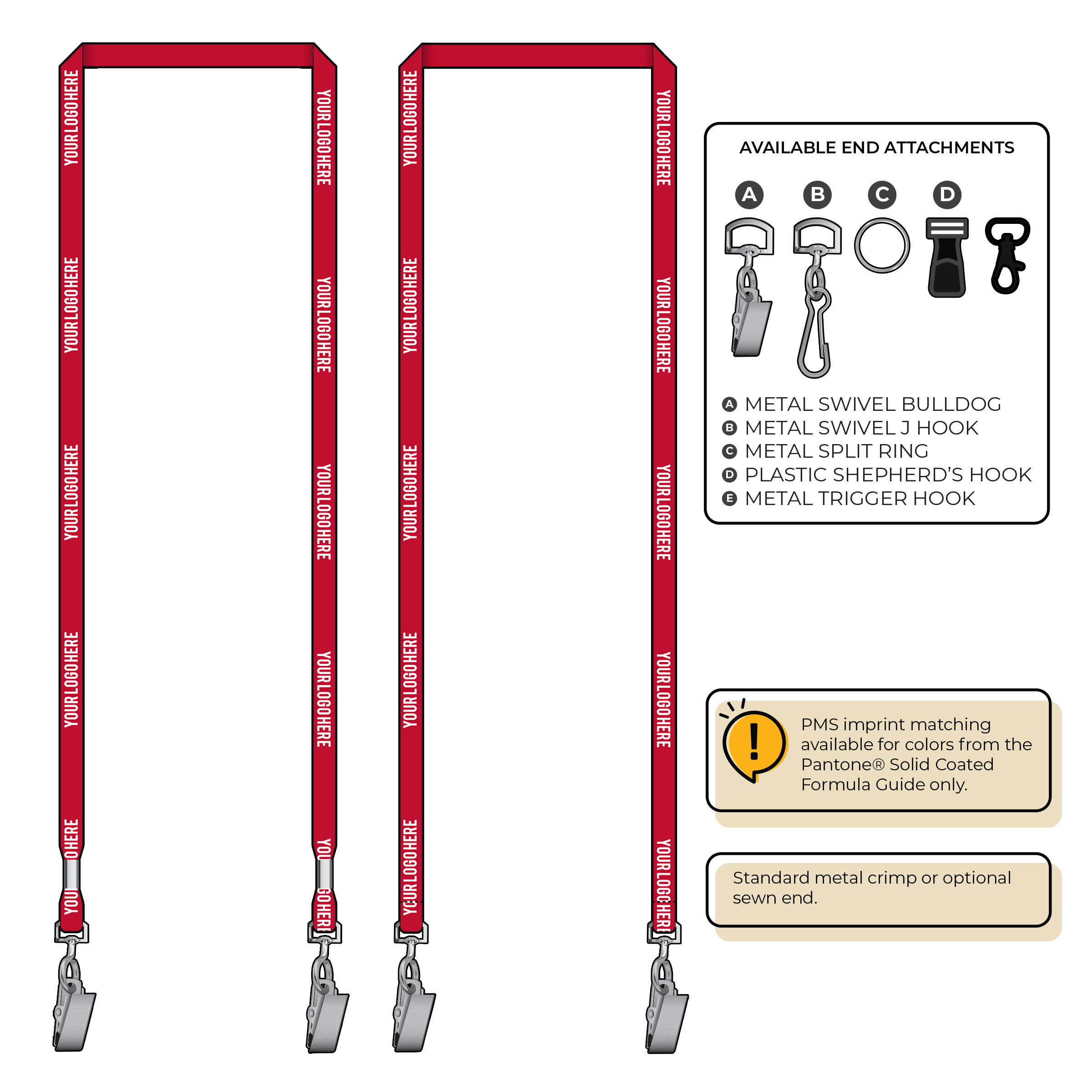 BH2055 | 3/8" Bamboo Silkscreen Lanyards