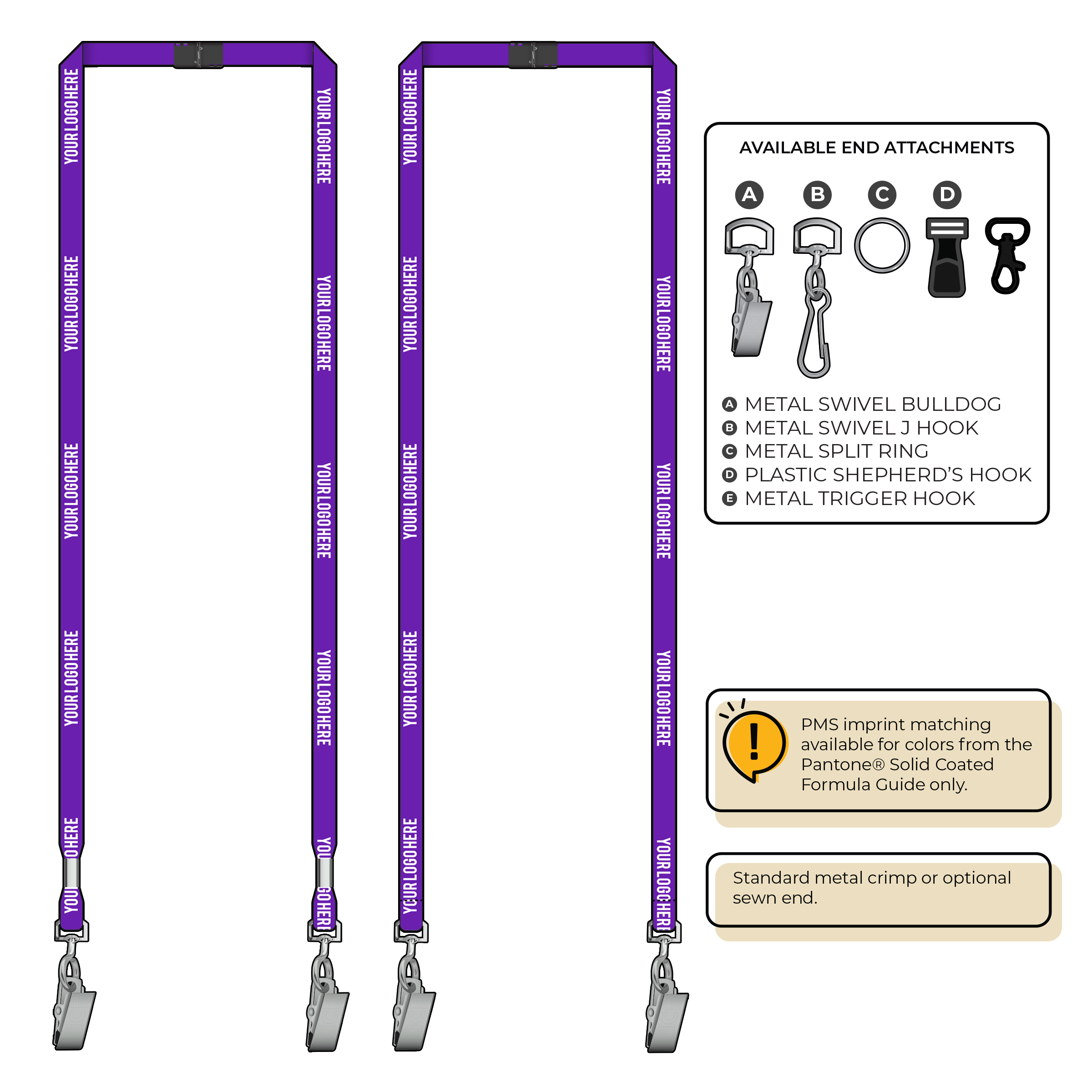 BH2055 | 3/8" Bamboo Silkscreen Lanyards