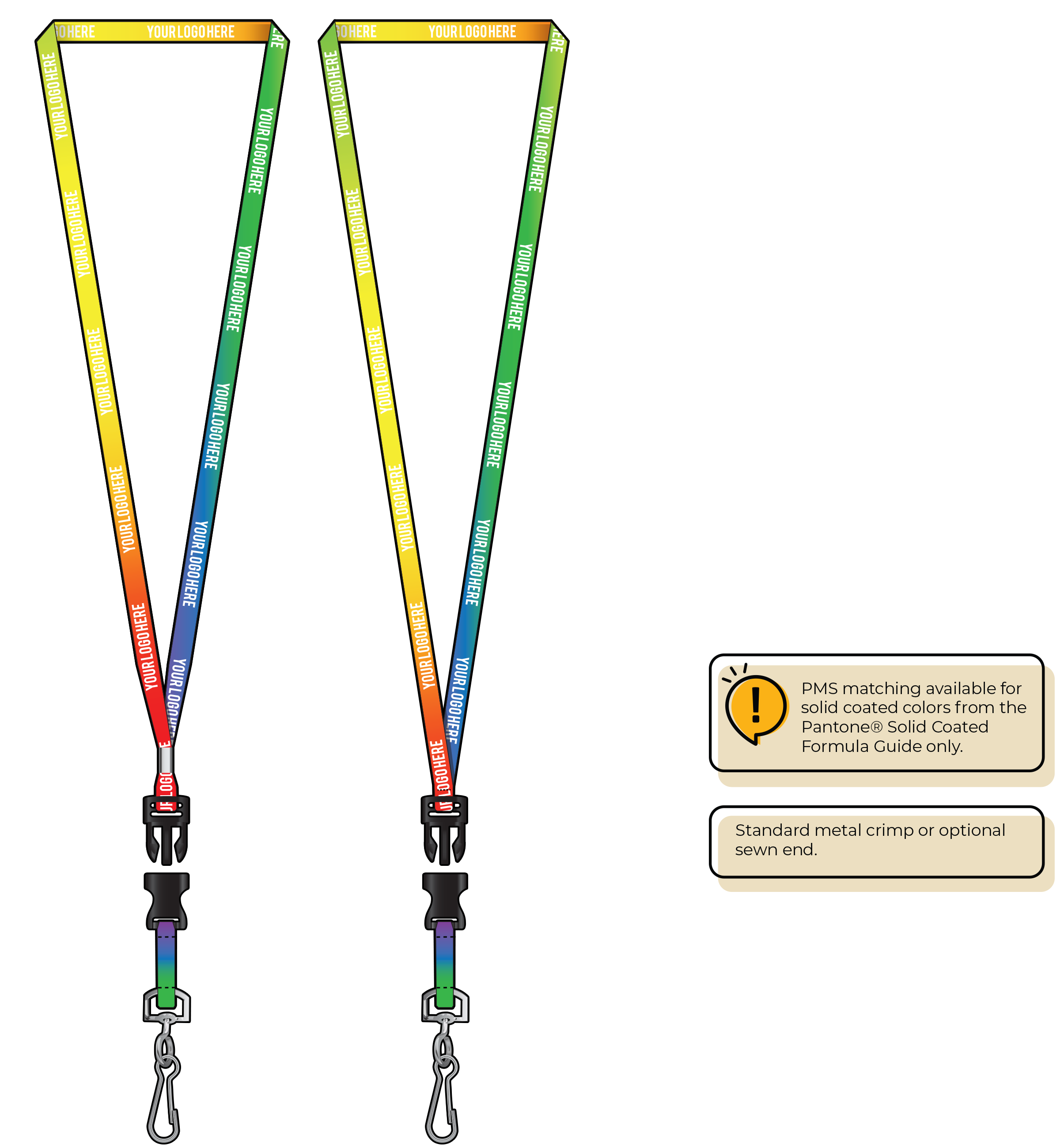 BH0001 | 3/8" Imported Dye Sublimation Lanyards