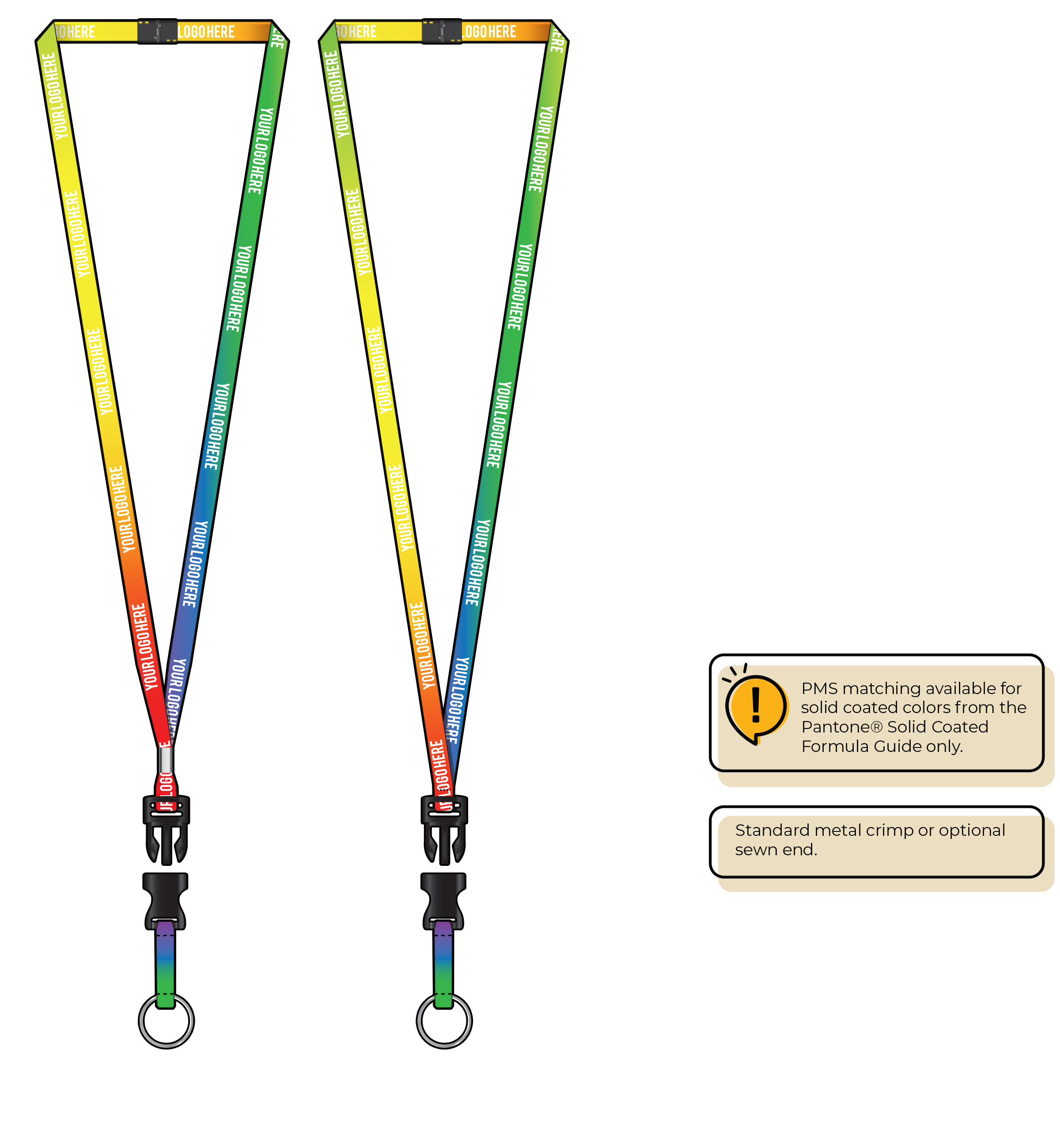 BH0001 | 3/8" Imported Dye Sublimation Lanyards