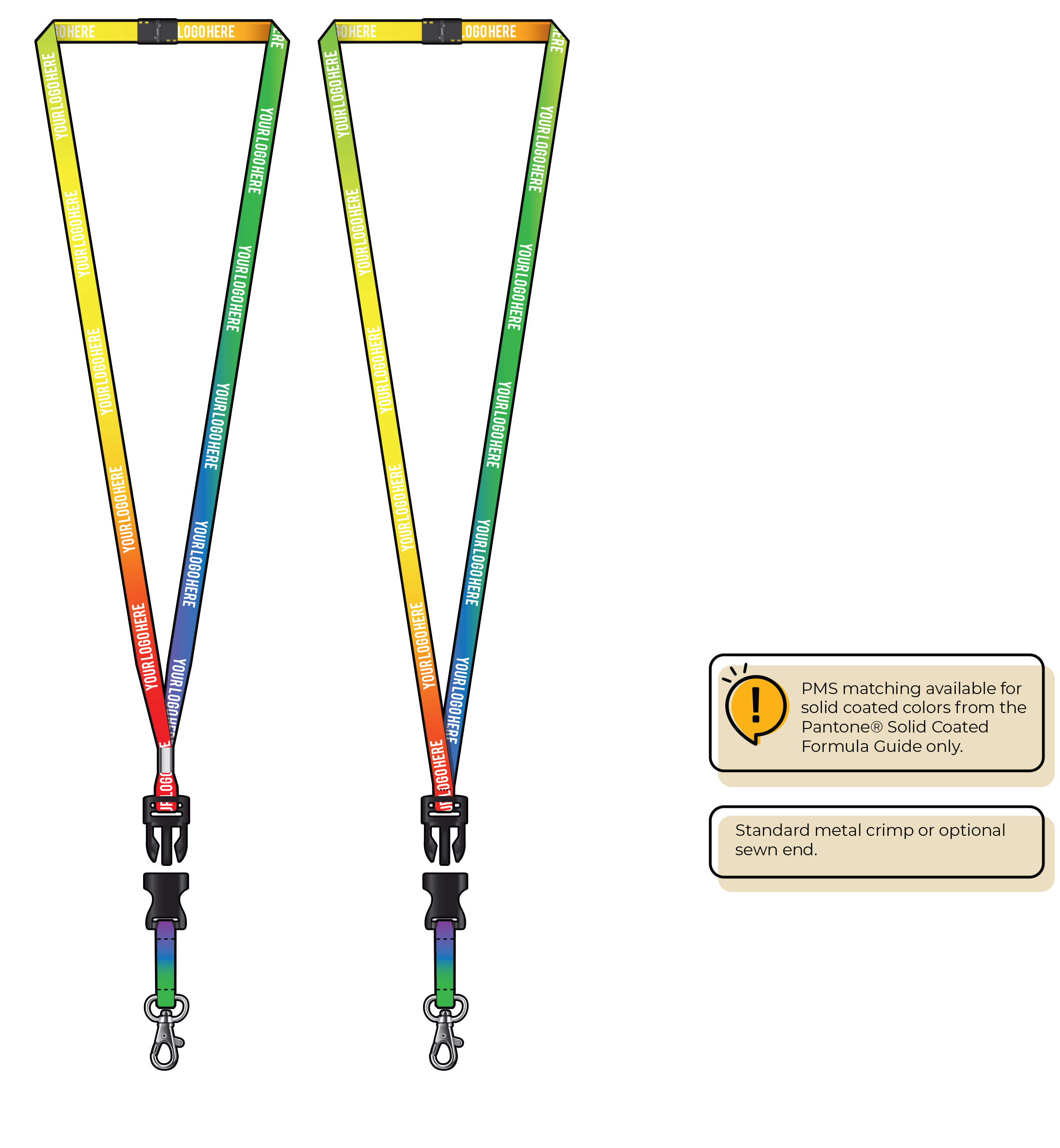 BH0001 | 3/8" Imported Dye Sublimation Lanyards