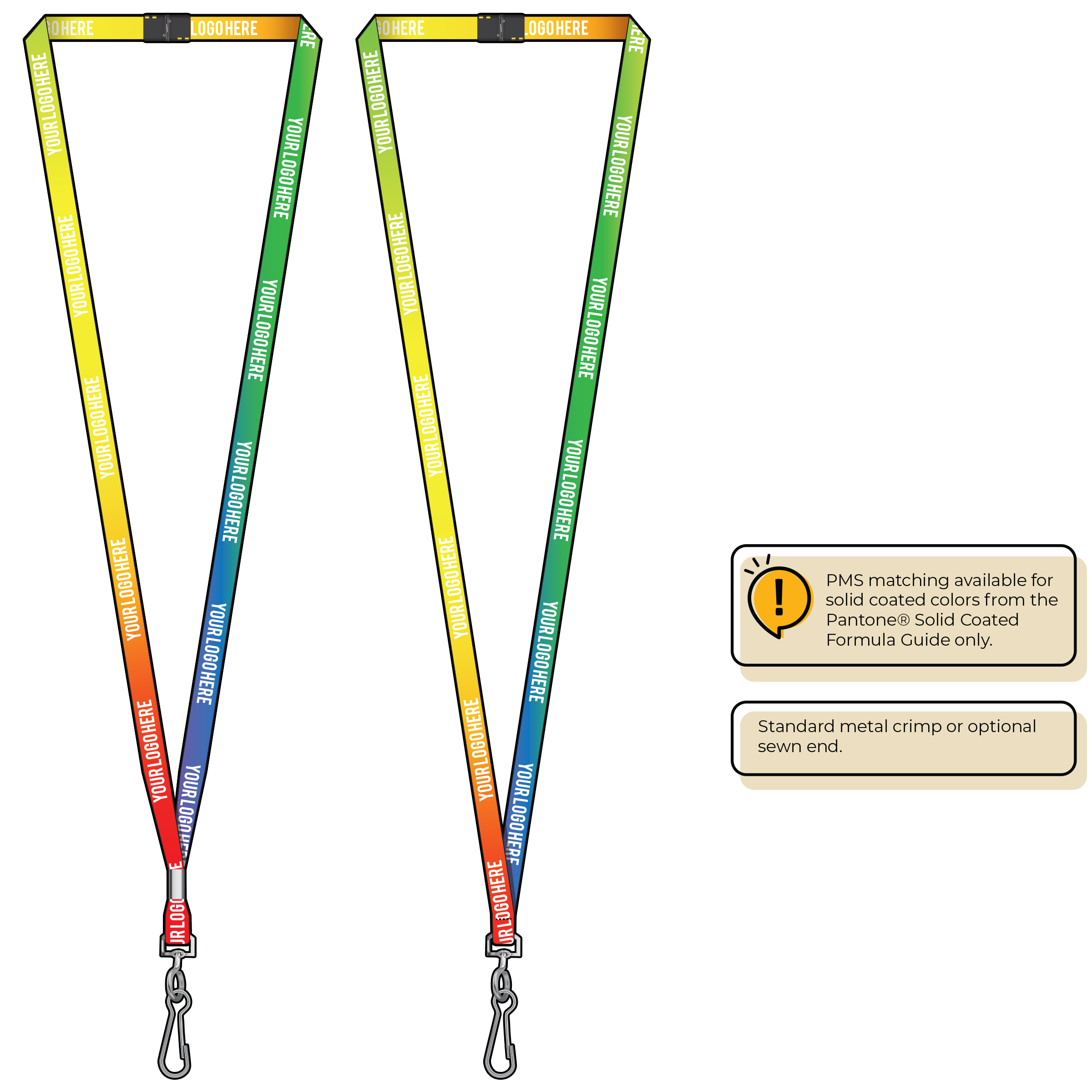 BH0001 | 3/8" Imported Dye Sublimation Lanyards