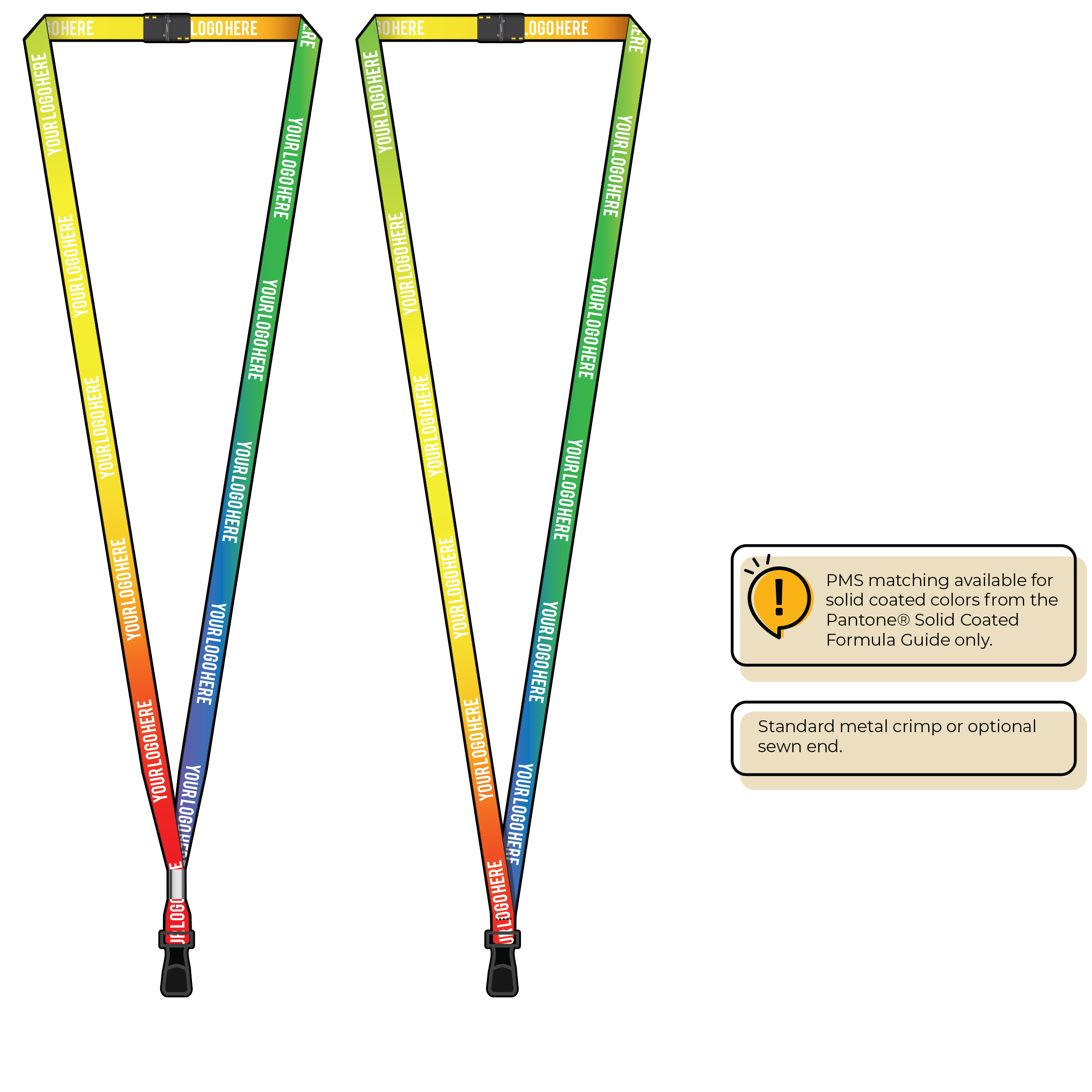 BH0001 | 3/8" Imported Dye Sublimation Lanyards