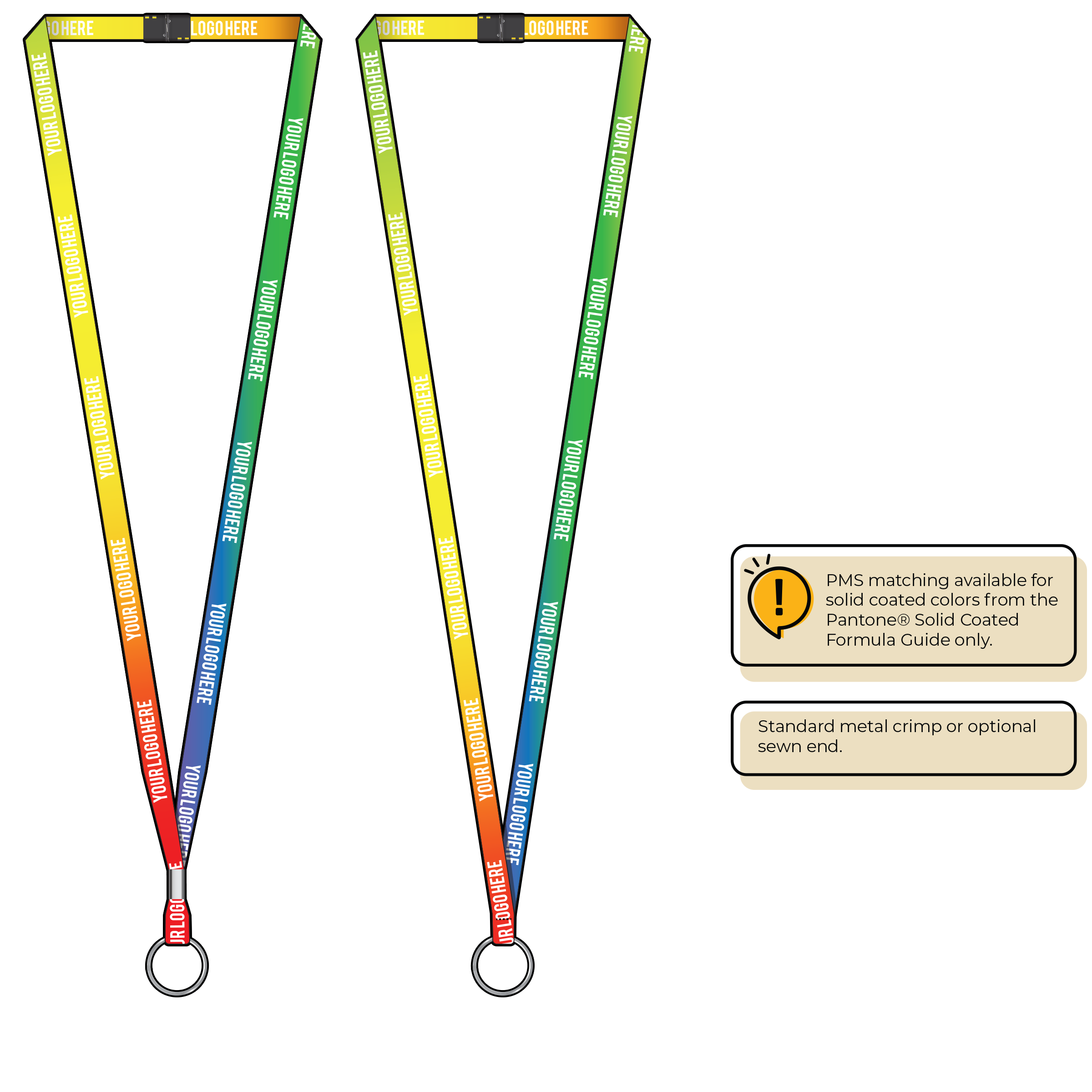 BH0001 | 3/8" Imported Dye Sublimation Lanyards