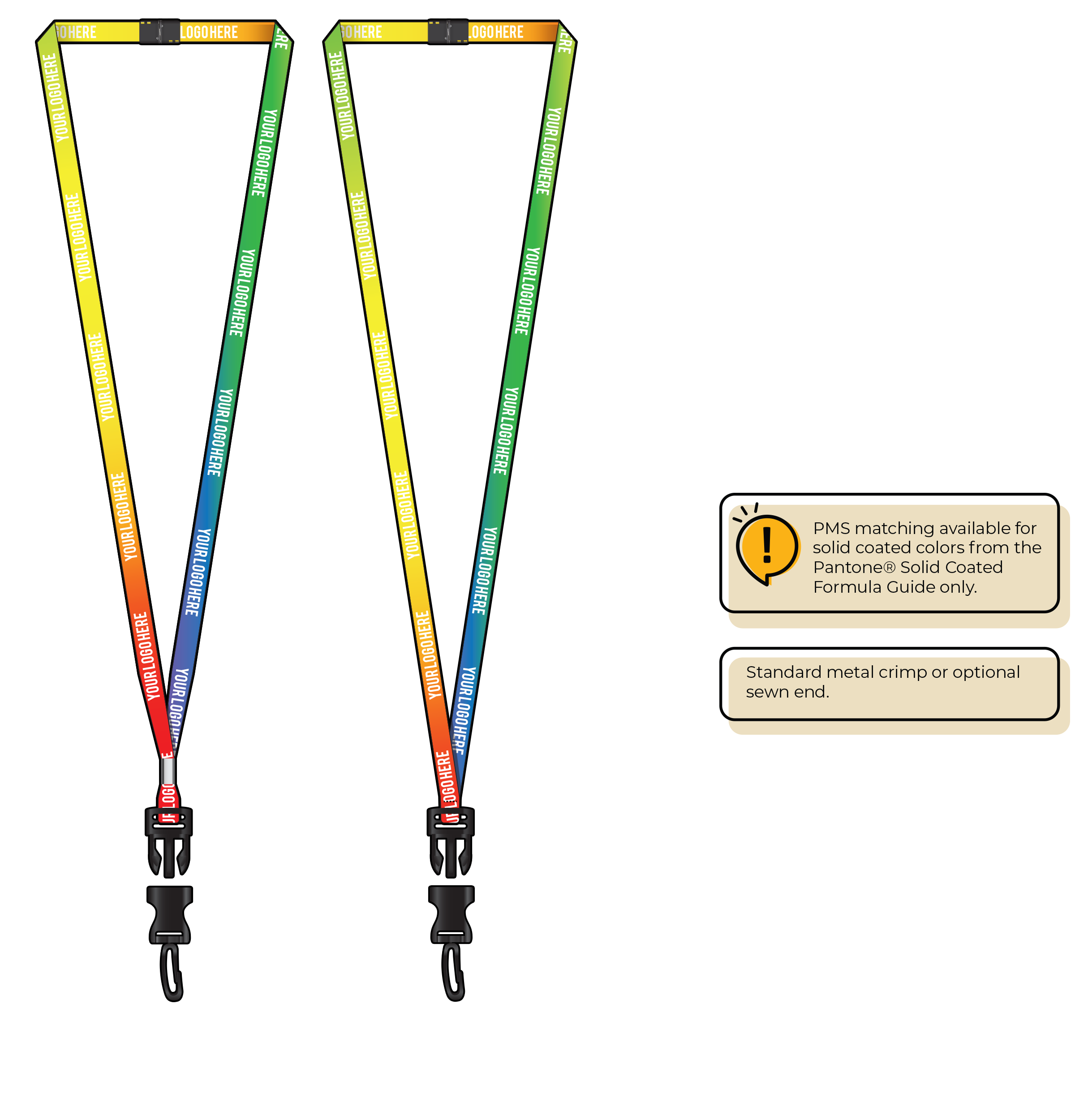 BH0001 | 3/8" Imported Dye Sublimation Lanyards