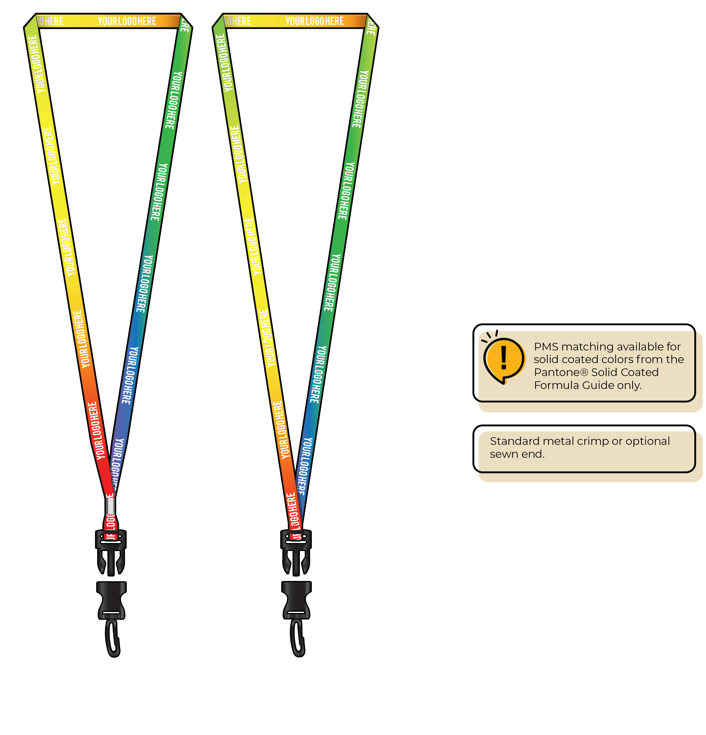 BH0001 | 3/8" Imported Dye Sublimation Lanyards
