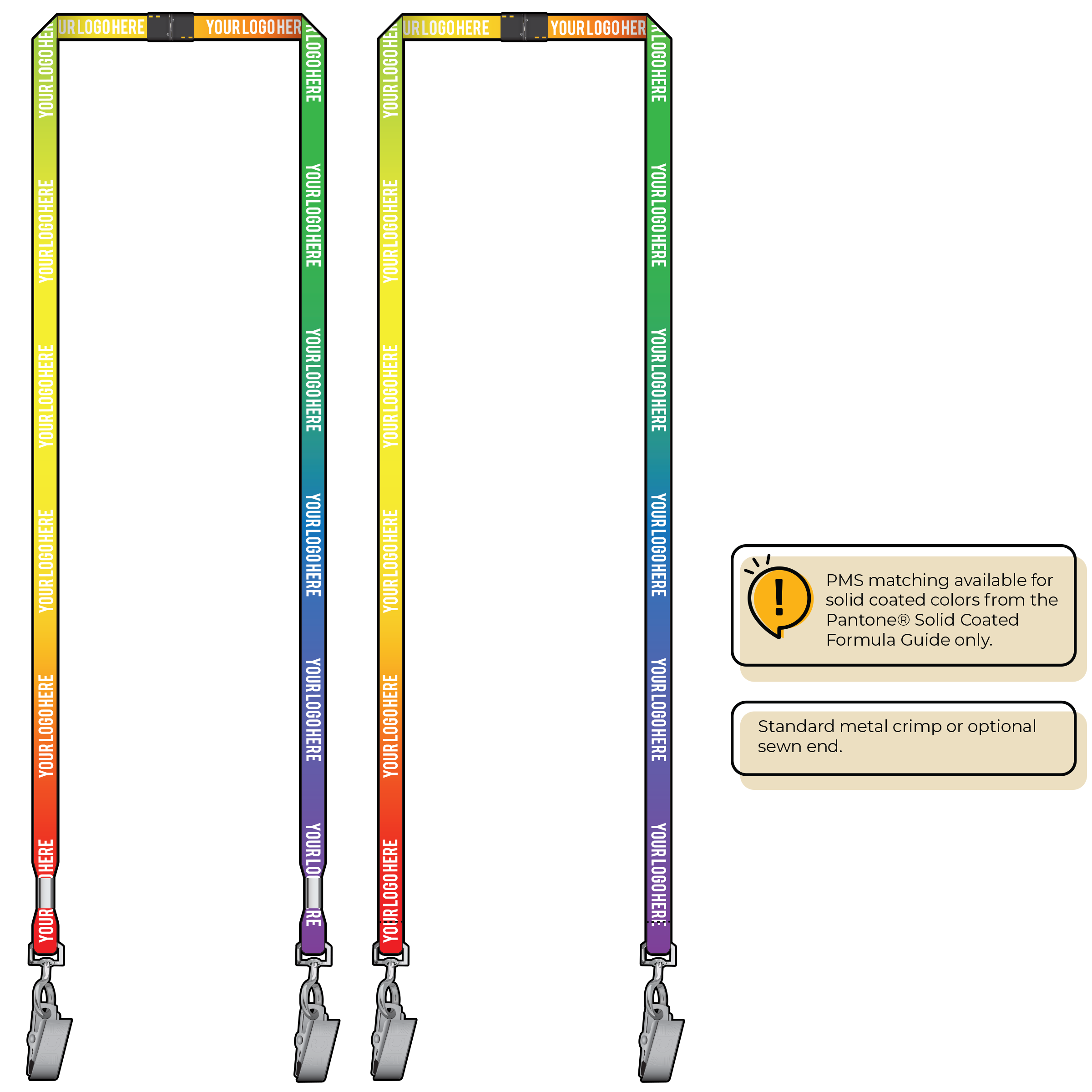 BH0001 | 3/8" Imported Dye Sublimation Lanyards