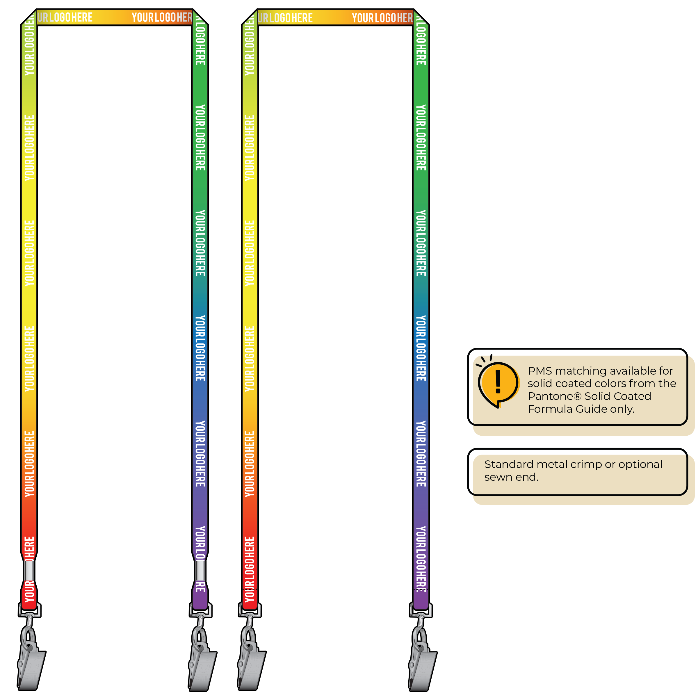 BH0001 | 3/8" Imported Dye Sublimation Lanyards