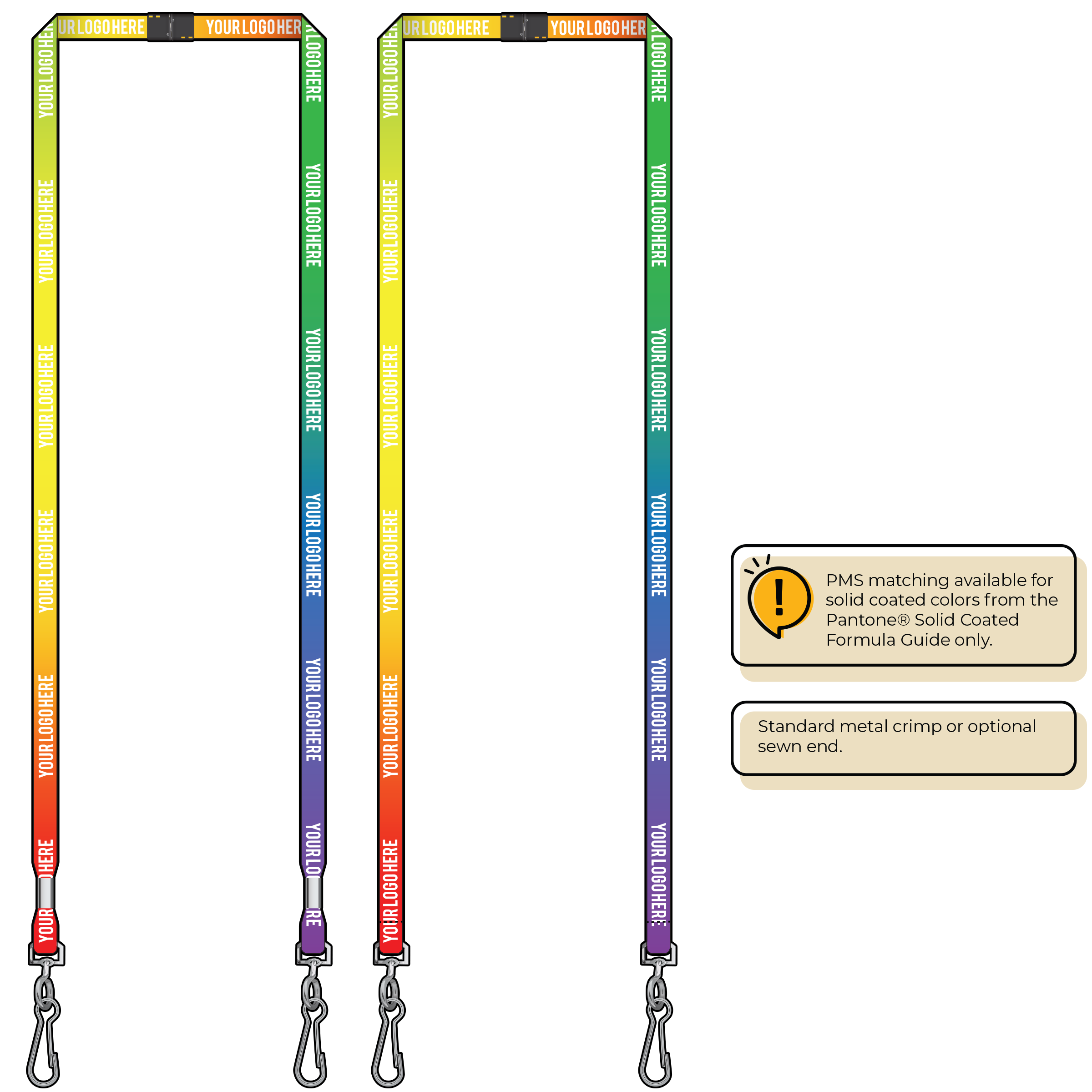 BH0001 | 3/8" Imported Dye Sublimation Lanyards