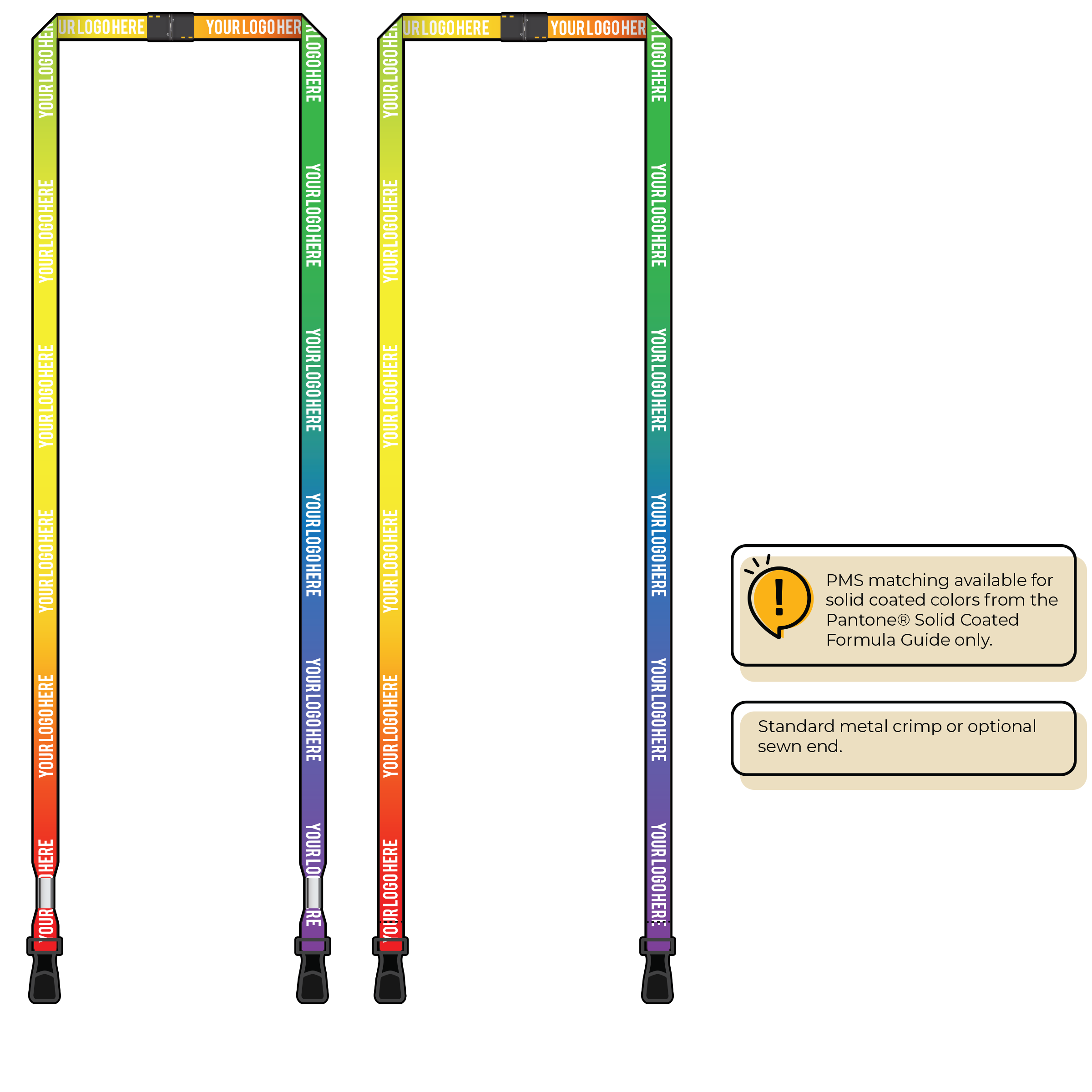 BH0001 | 3/8" Imported Dye Sublimation Lanyards