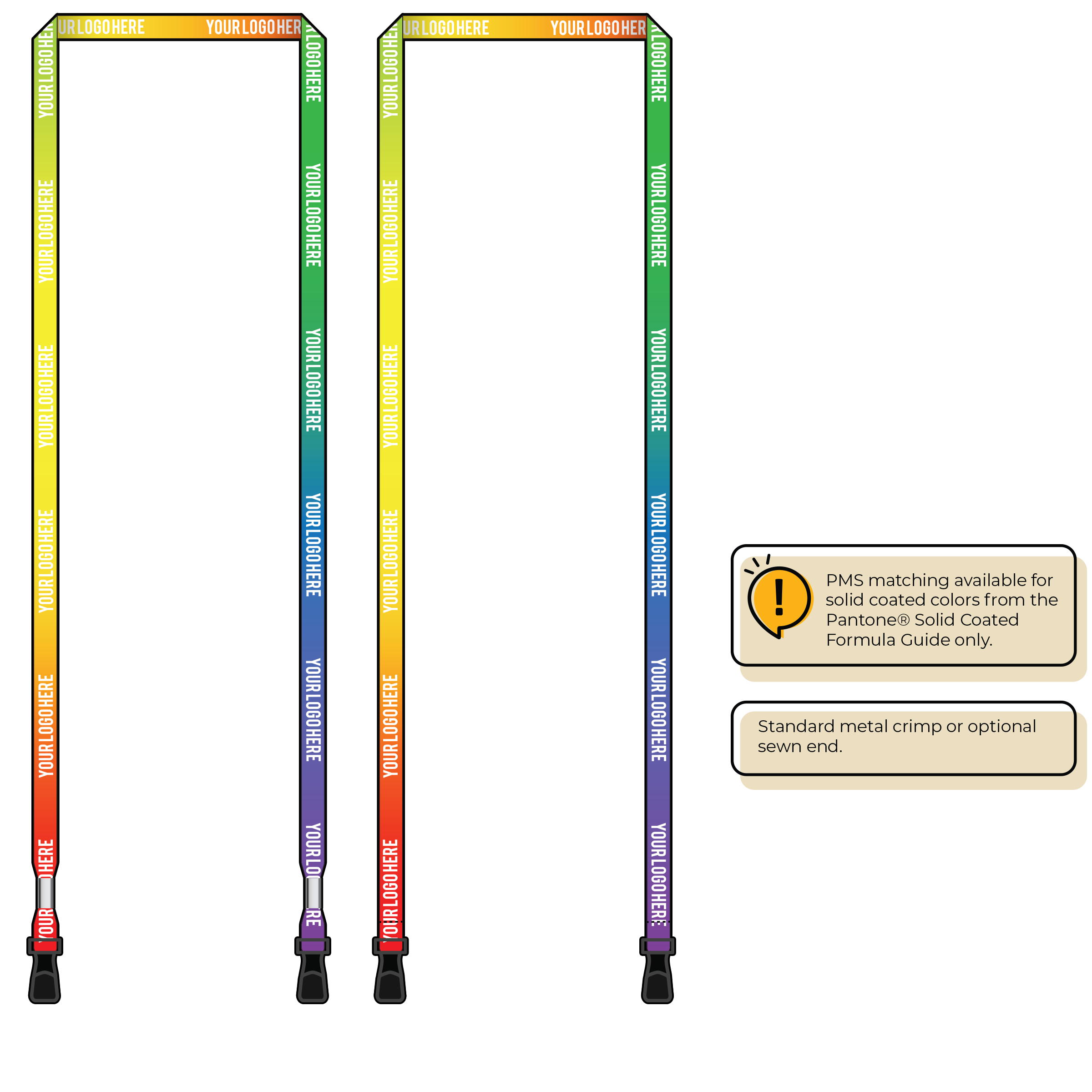 BH0001 | 3/8" Imported Dye Sublimation Lanyards