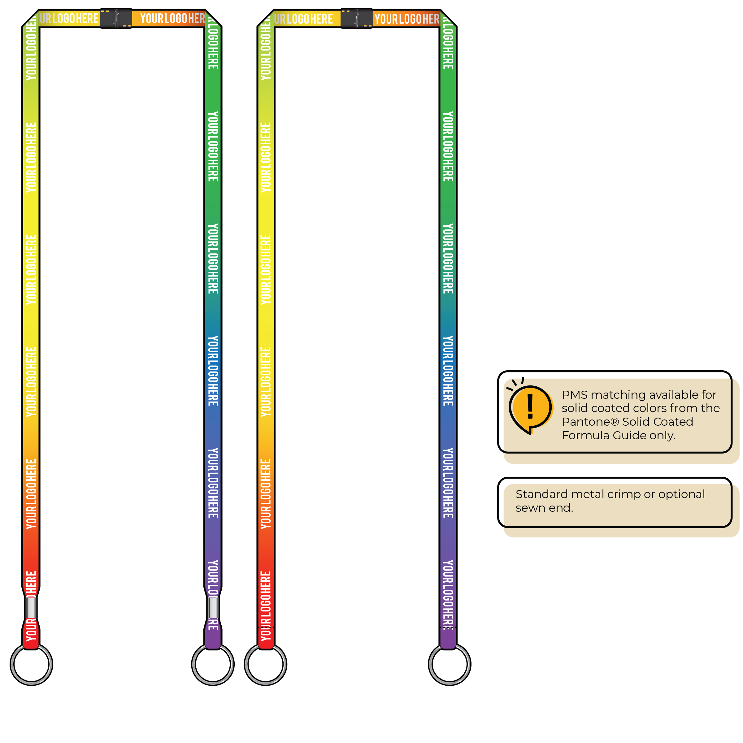 BH0001 | 3/8" Imported Dye Sublimation Lanyards