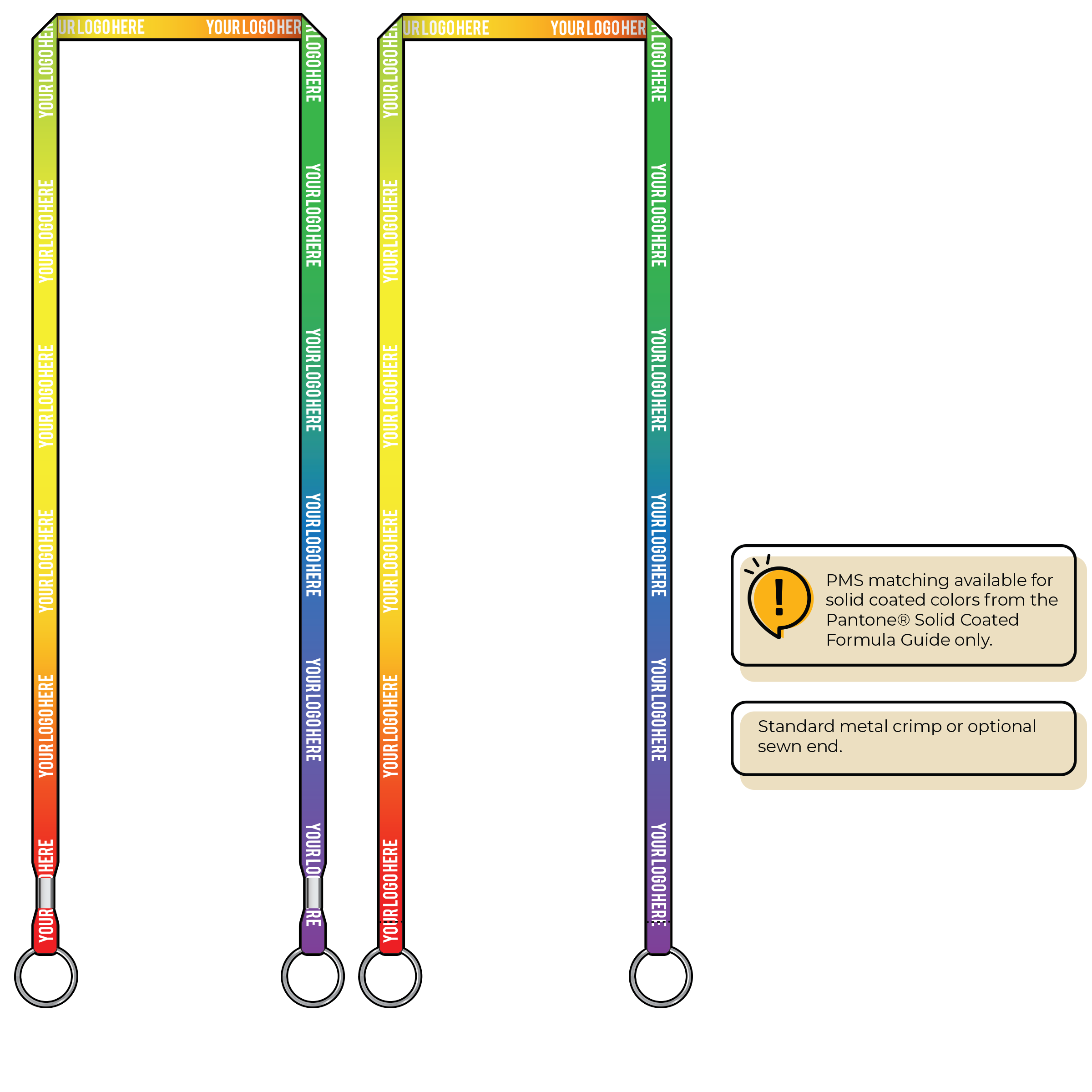 BH0001 | 3/8" Imported Dye Sublimation Lanyards