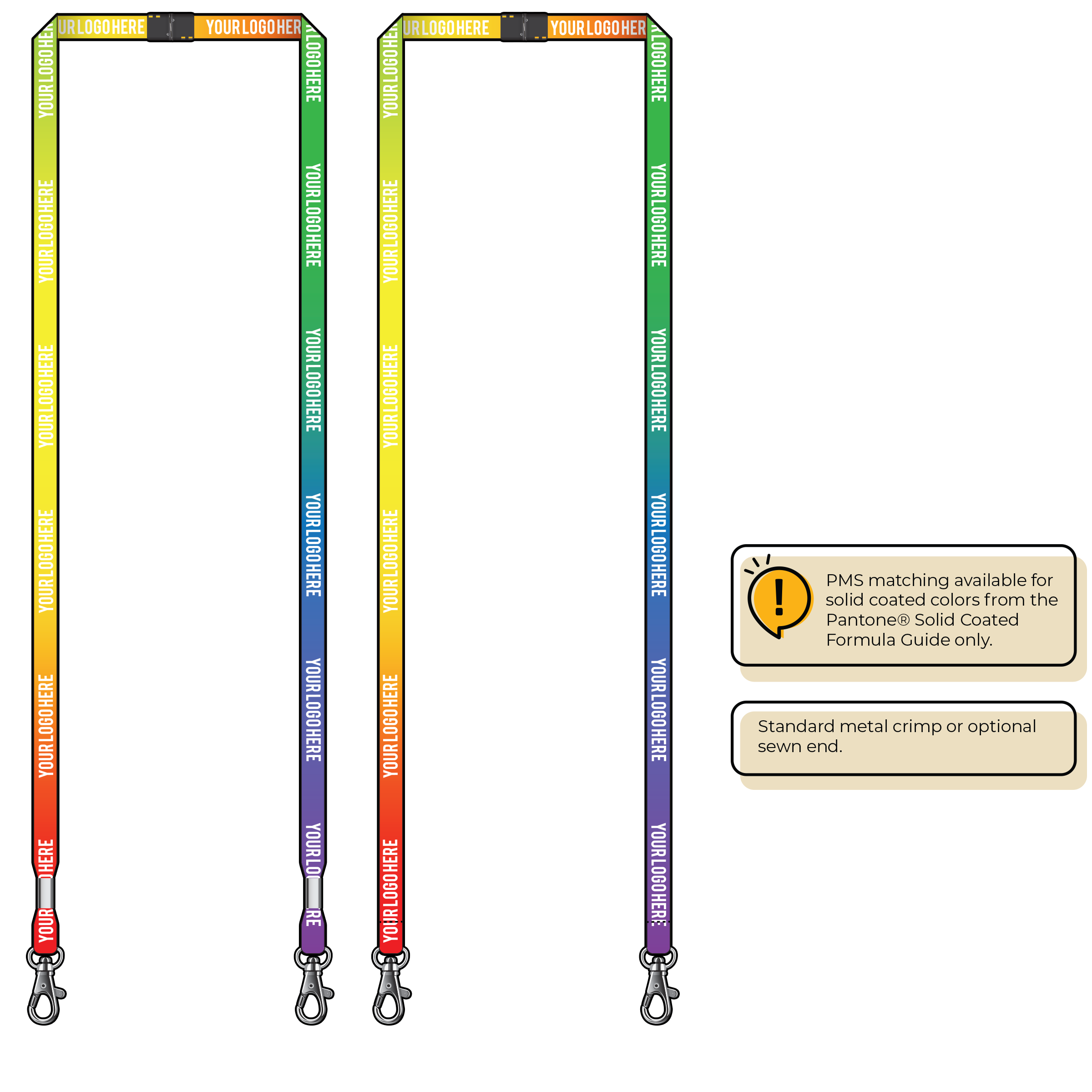 BH0001 | 3/8" Imported Dye Sublimation Lanyards