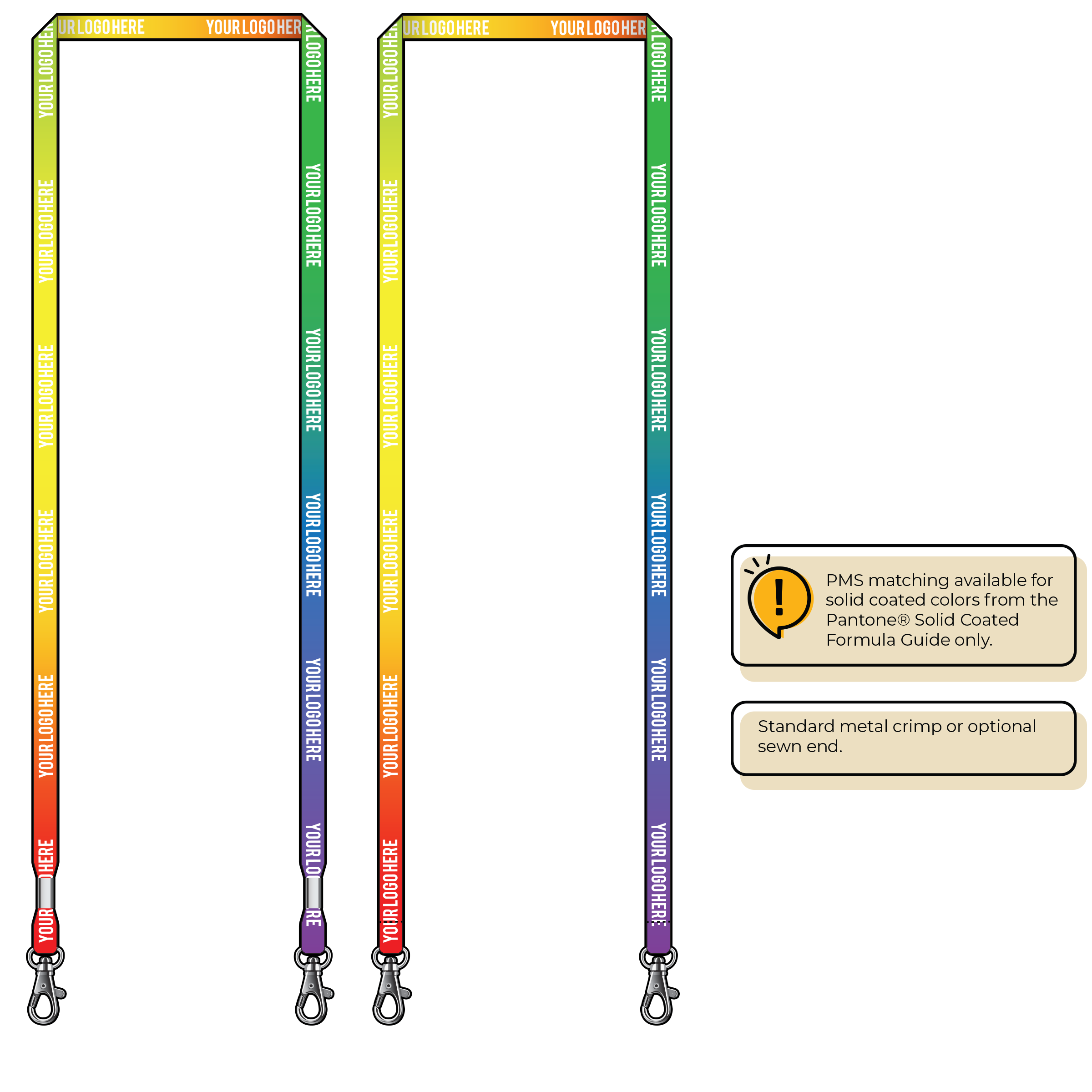 BH0001 | 3/8" Imported Dye Sublimation Lanyards