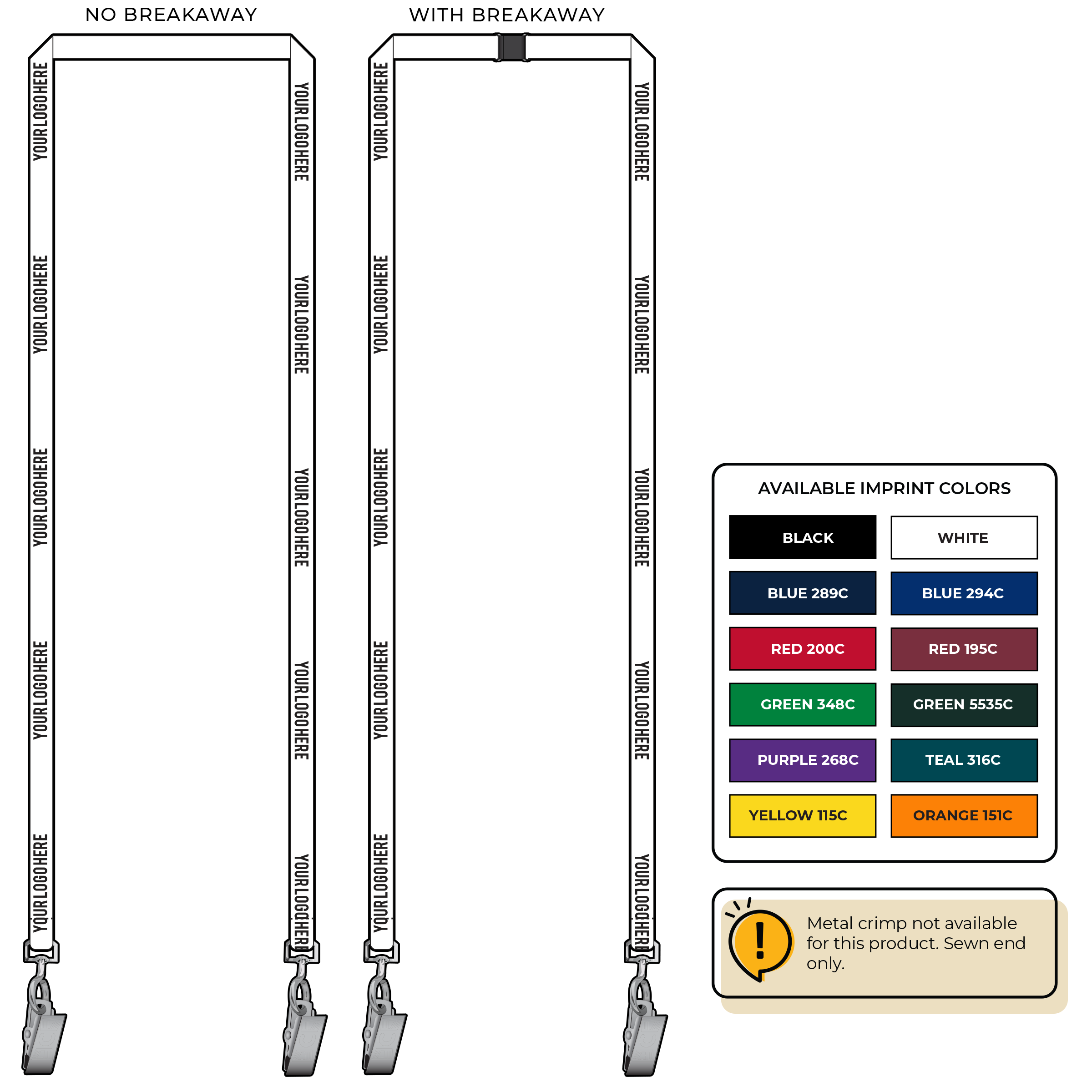 BH0017 | 3/8" EconoWeave Silkscreen Lanyards