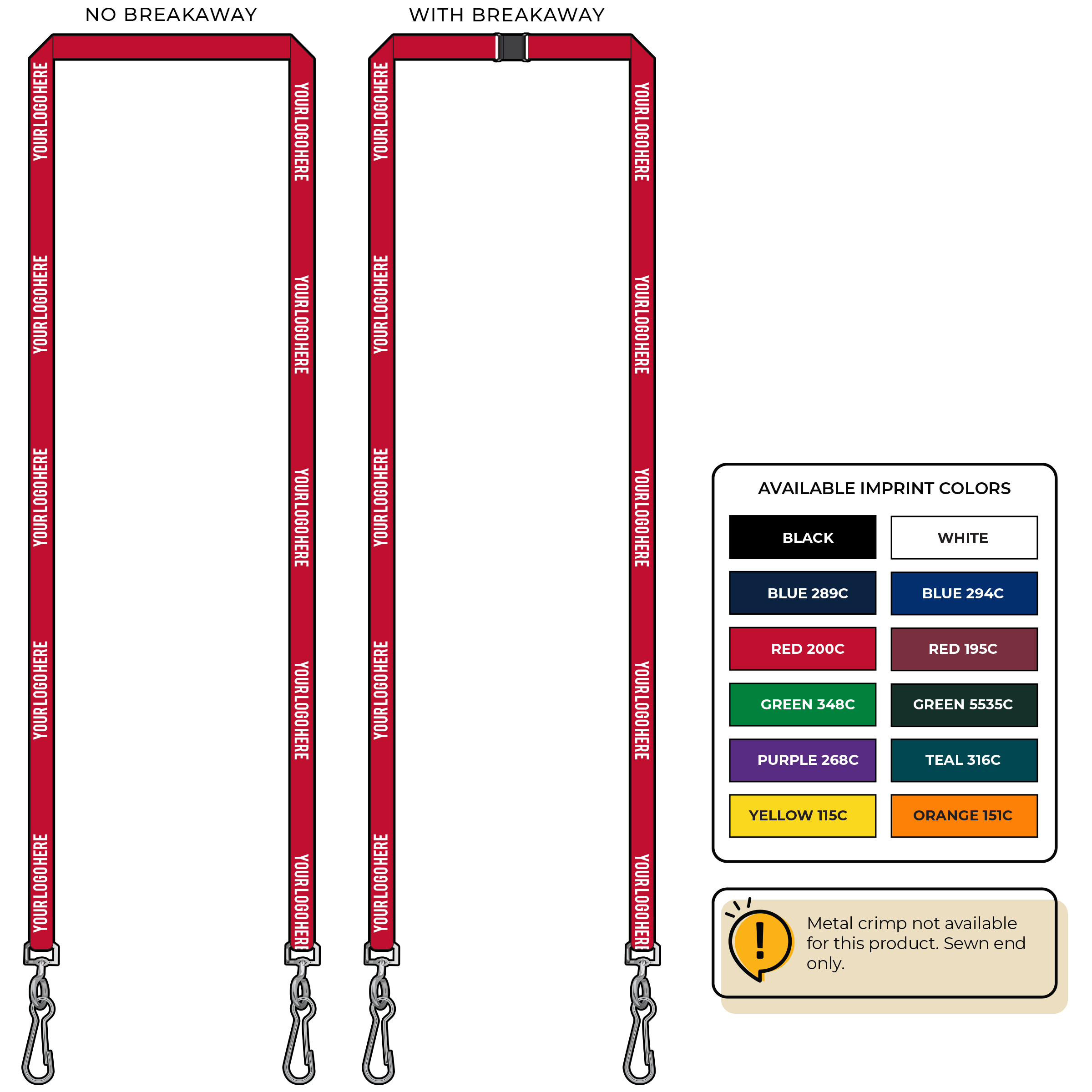 BH0017 | 3/8" EconoWeave Silkscreen Lanyards