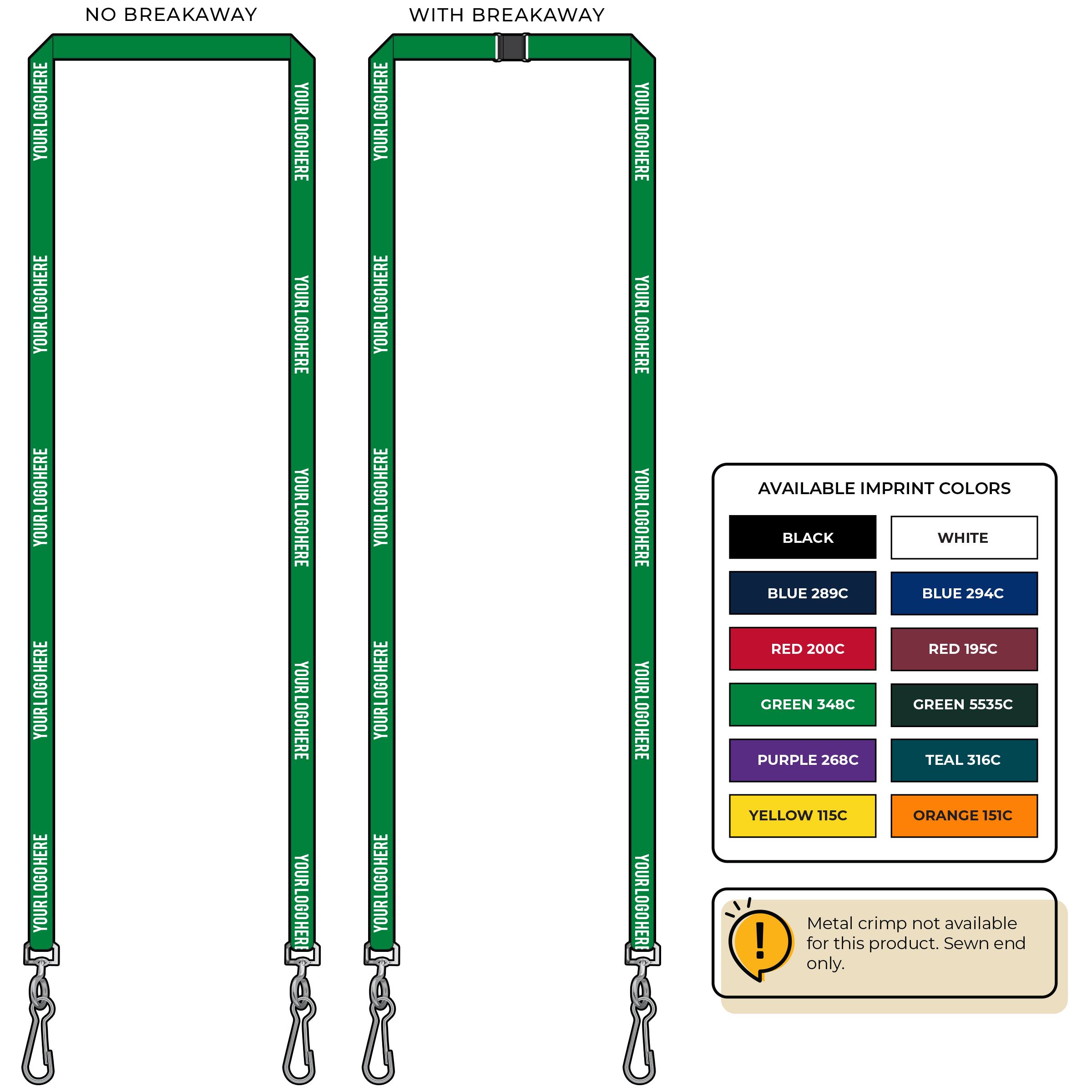 BH0017 | 3/8" EconoWeave Silkscreen Lanyards