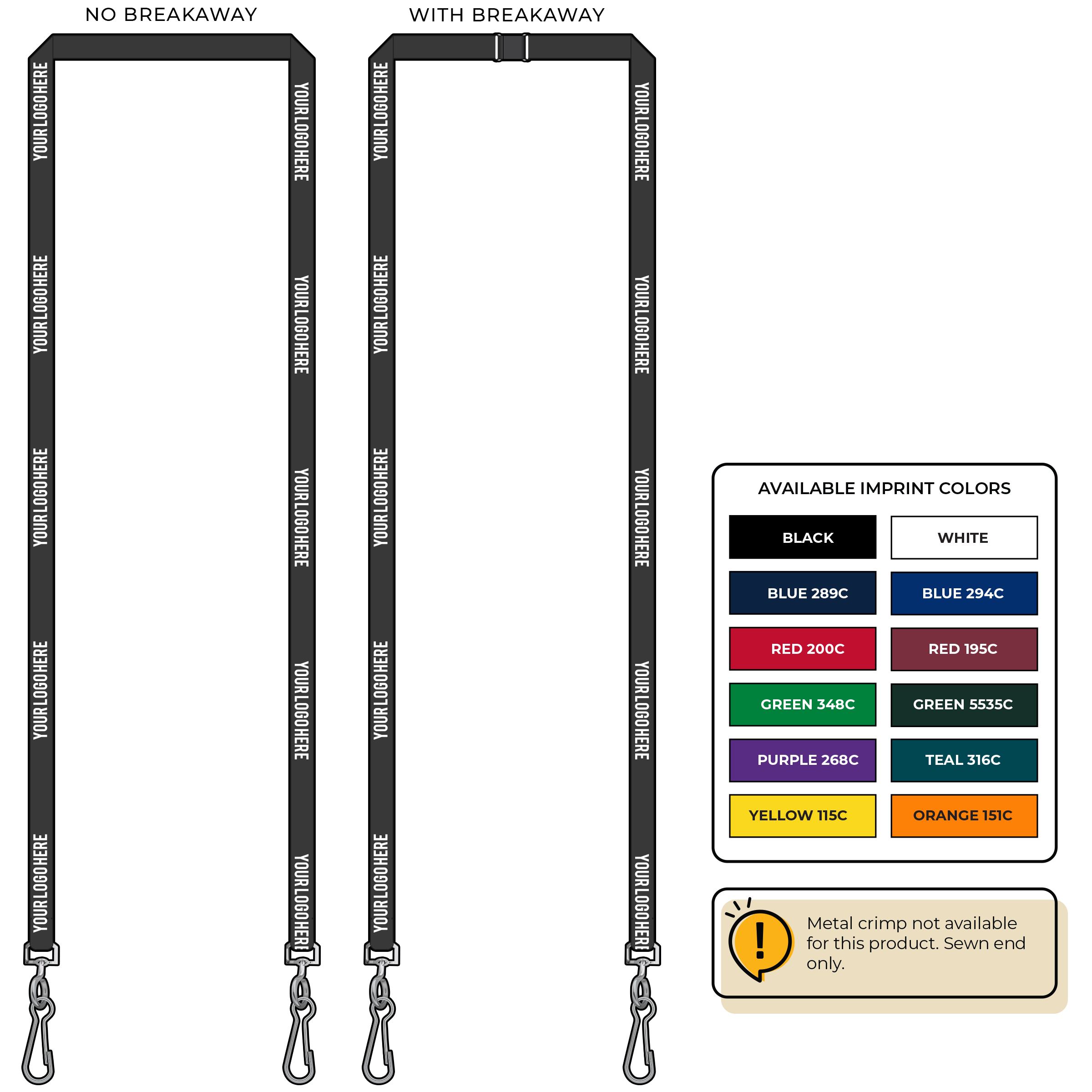 BH0017 | 3/8" EconoWeave Silkscreen Lanyards
