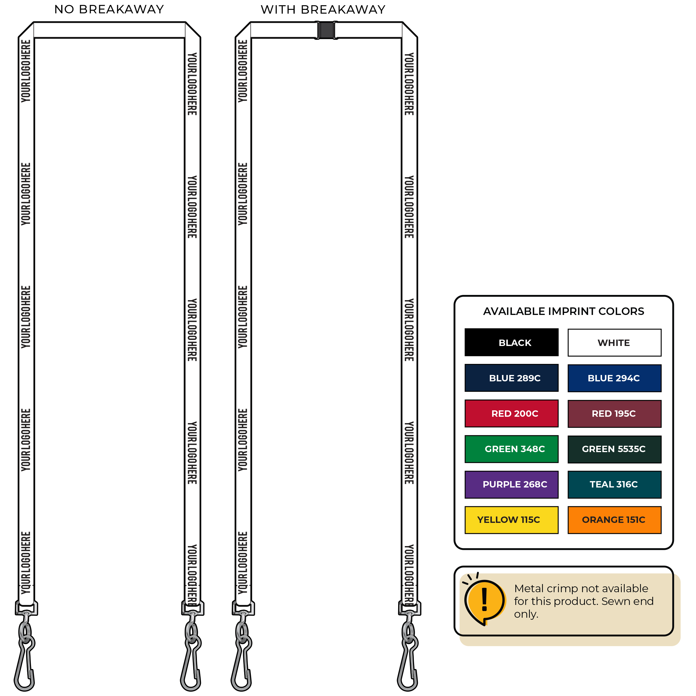 BH0017 | 3/8" EconoWeave Silkscreen Lanyards