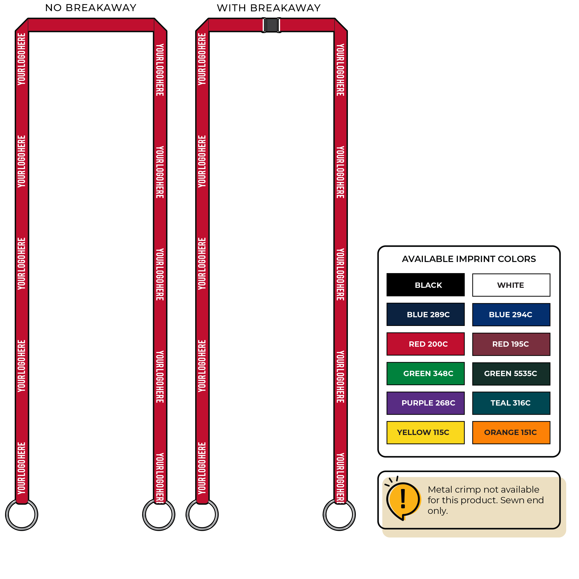 BH0017 | 3/8" EconoWeave Silkscreen Lanyards