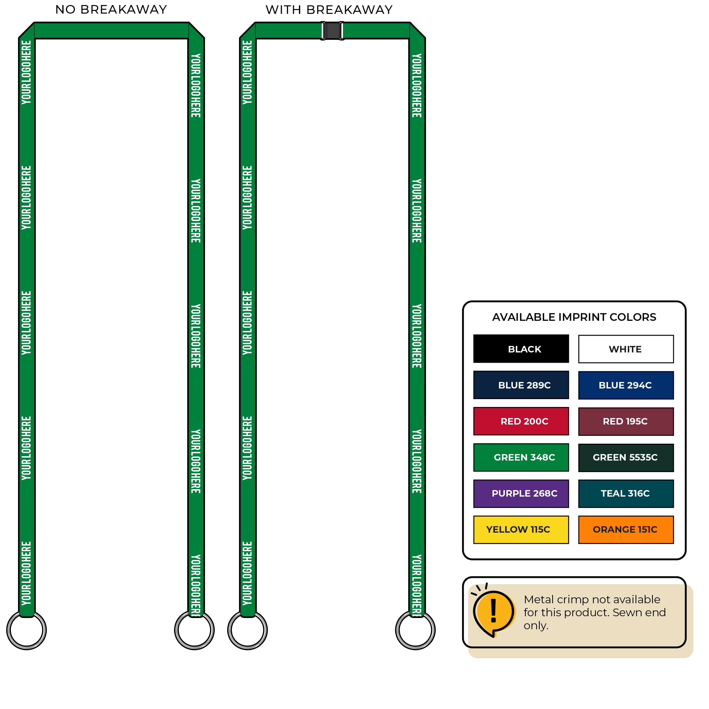 BH0017 | 3/8" EconoWeave Silkscreen Lanyards