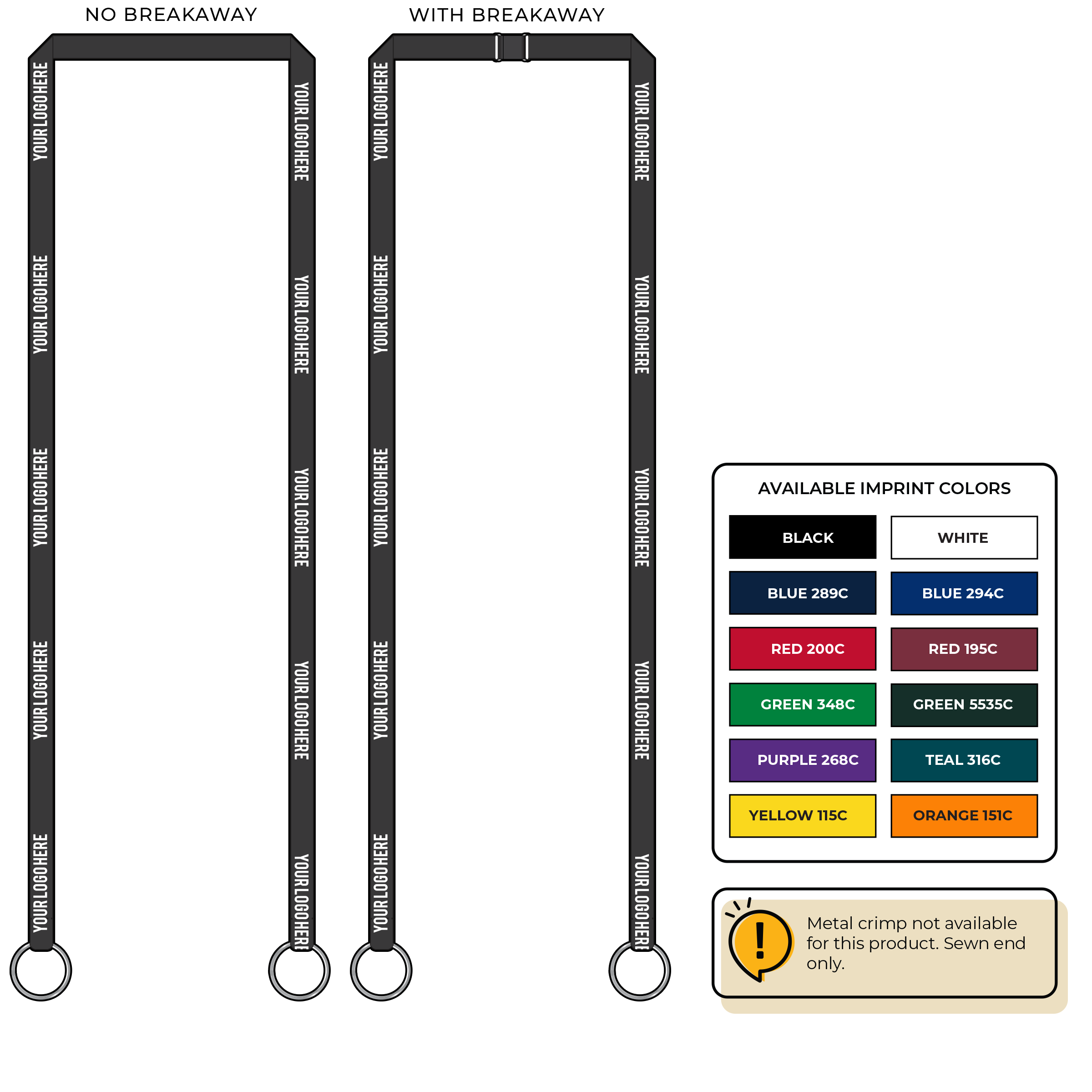 BH0017 | 3/8" EconoWeave Silkscreen Lanyards