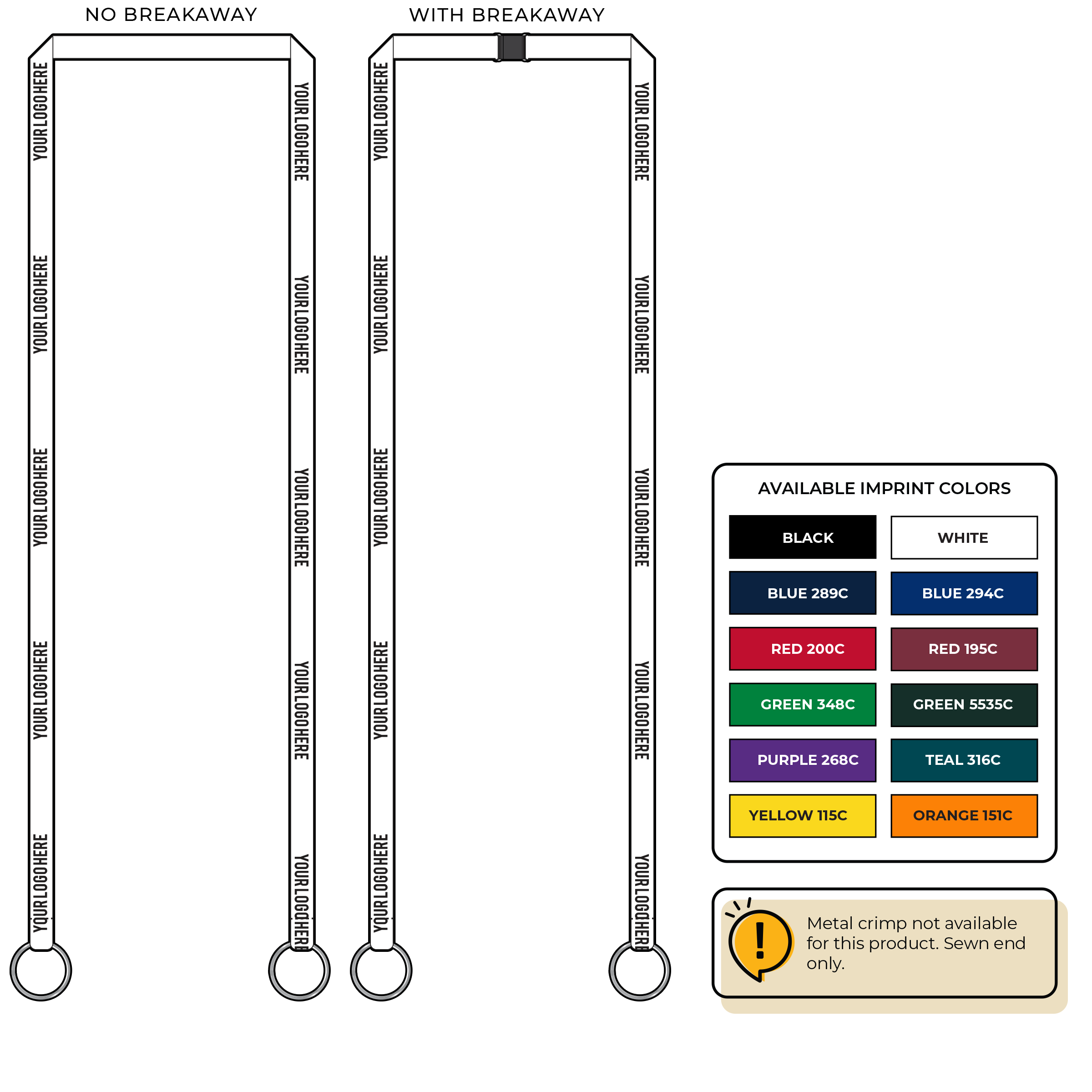 BH0017 | 3/8" EconoWeave Silkscreen Lanyards
