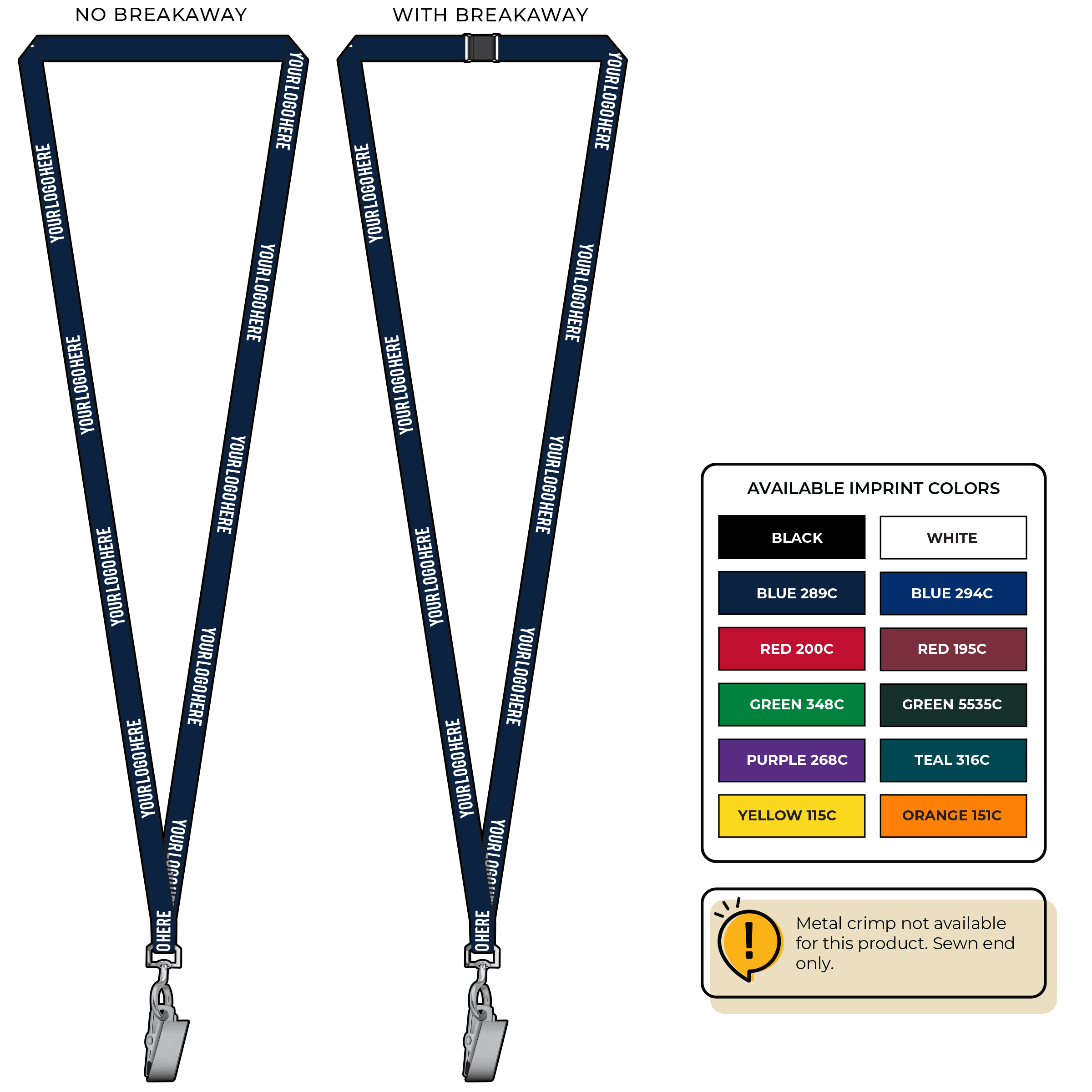 BH0017 | 3/8" EconoWeave Silkscreen Lanyards