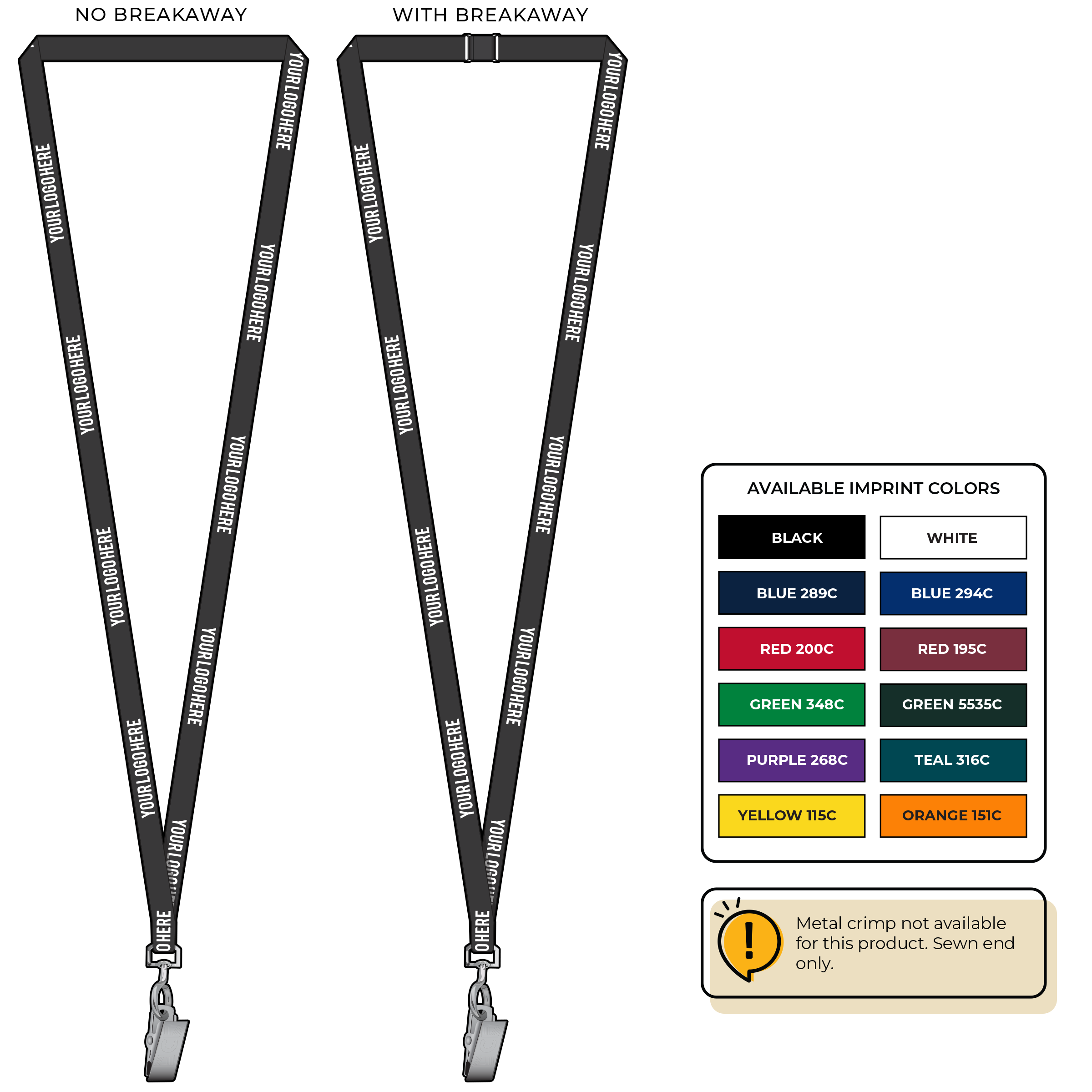 BH0017 | 3/8" EconoWeave Silkscreen Lanyards