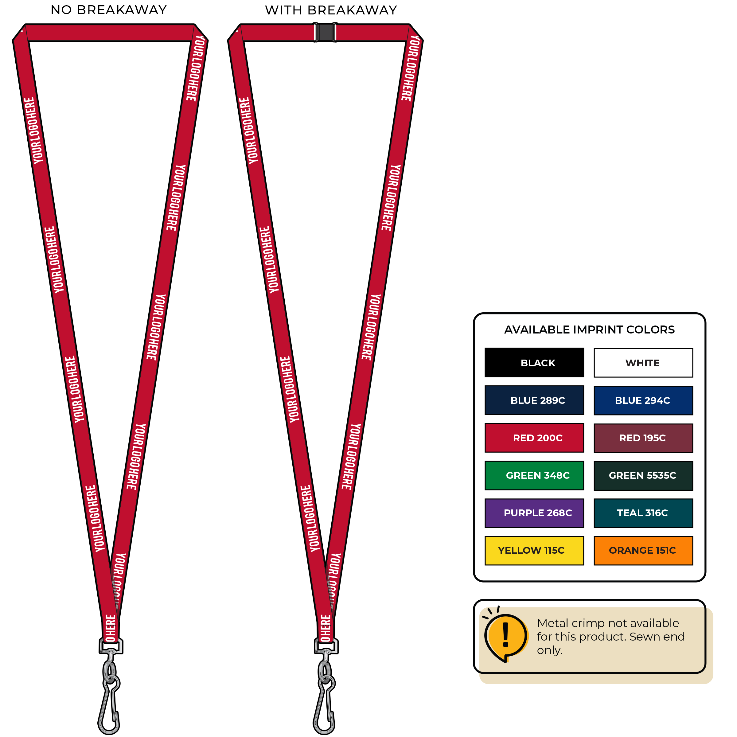BH0017 | 3/8" EconoWeave Silkscreen Lanyards