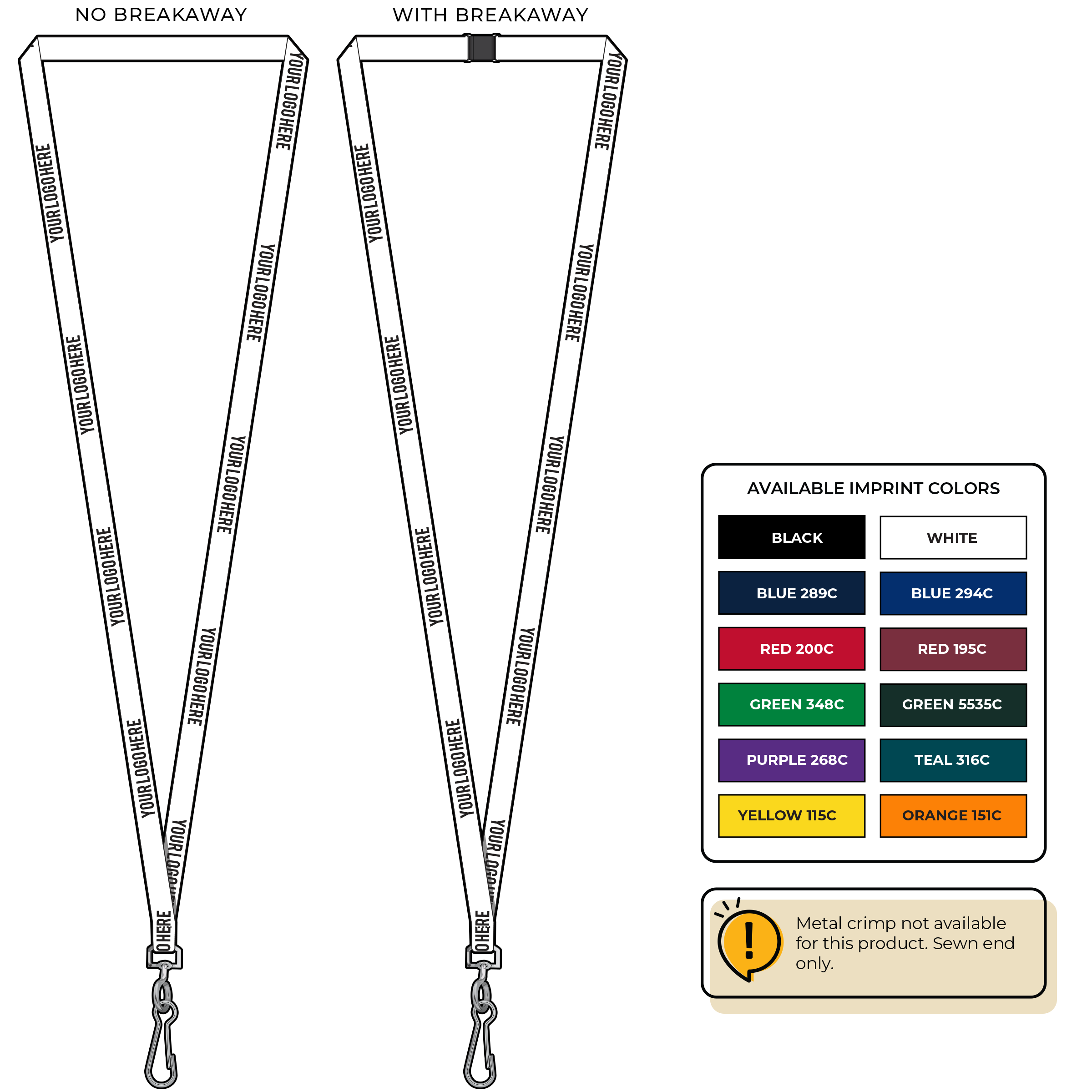 BH0017 | 3/8" EconoWeave Silkscreen Lanyards